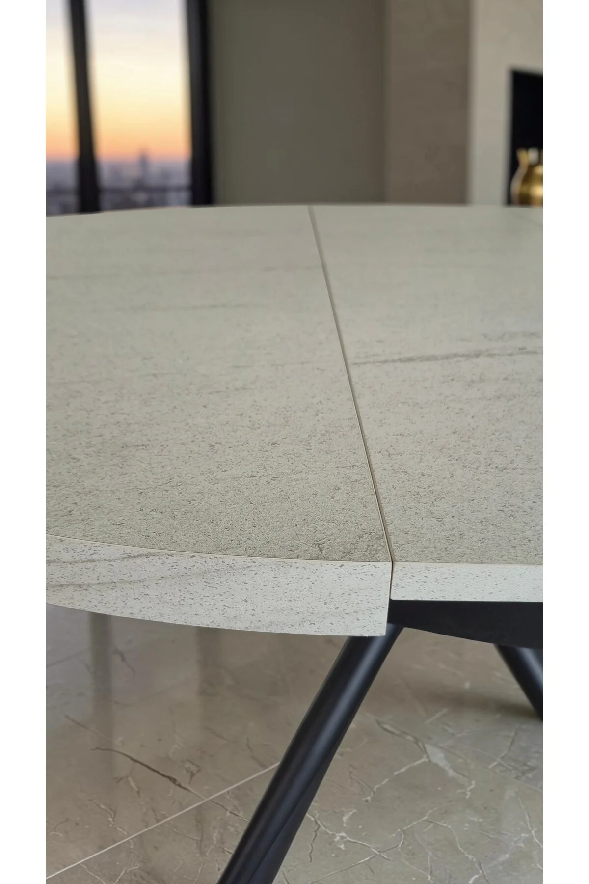NOVAS SERİSİ AÇILABİLİR YEMEK MASASI 100x100 → 135x100 CM | 1. SINIF MDF LAKE PANEL - fursimo Görsel 8