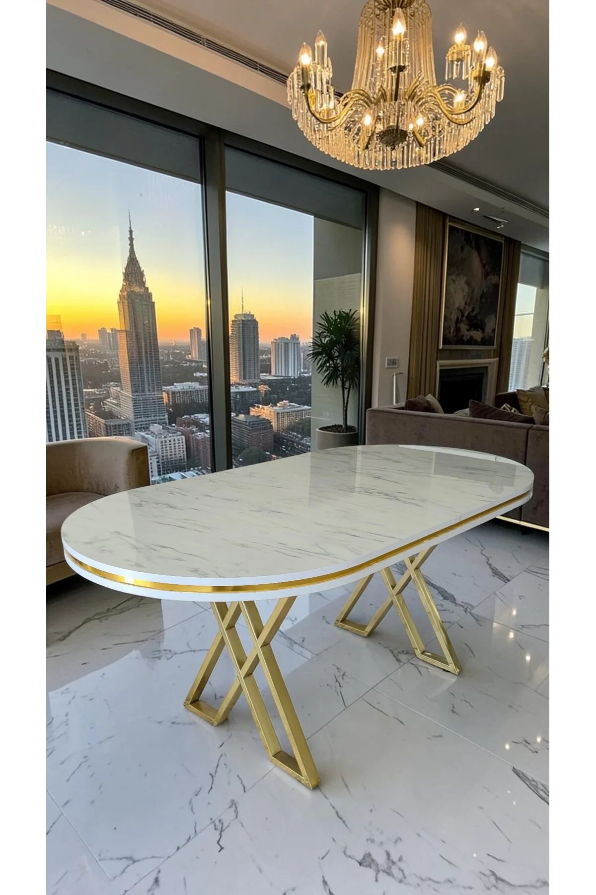 ASPEN SERİSİ YEMEK MASASI 90x170 CM | LAKE PANEL | 1.SINIF MDF - fursimo Görsel 4