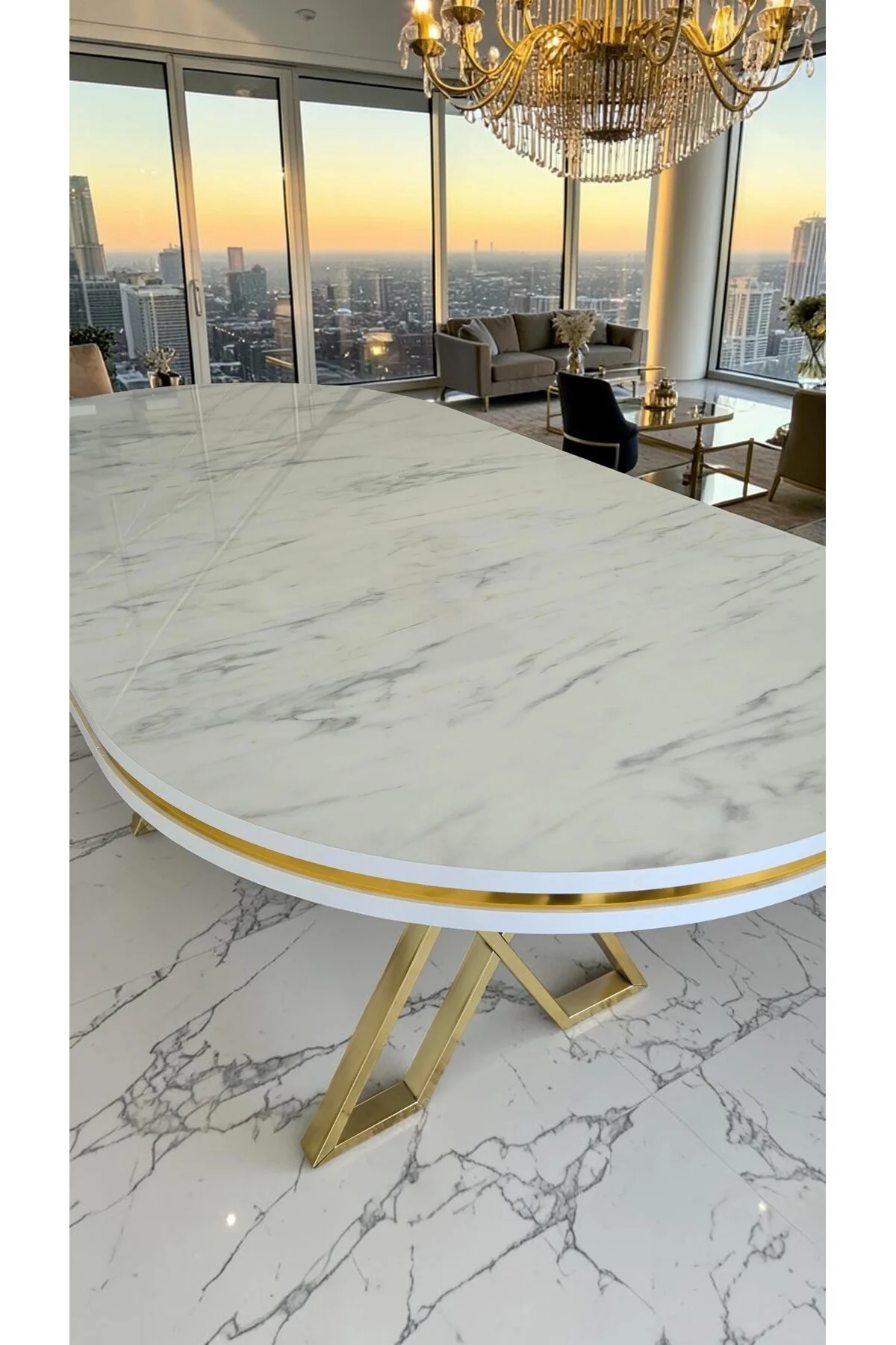 ASPEN SERİSİ YEMEK MASASI 90x170 CM | LAKE PANEL | 1.SINIF MDF - fursimo Görsel 7