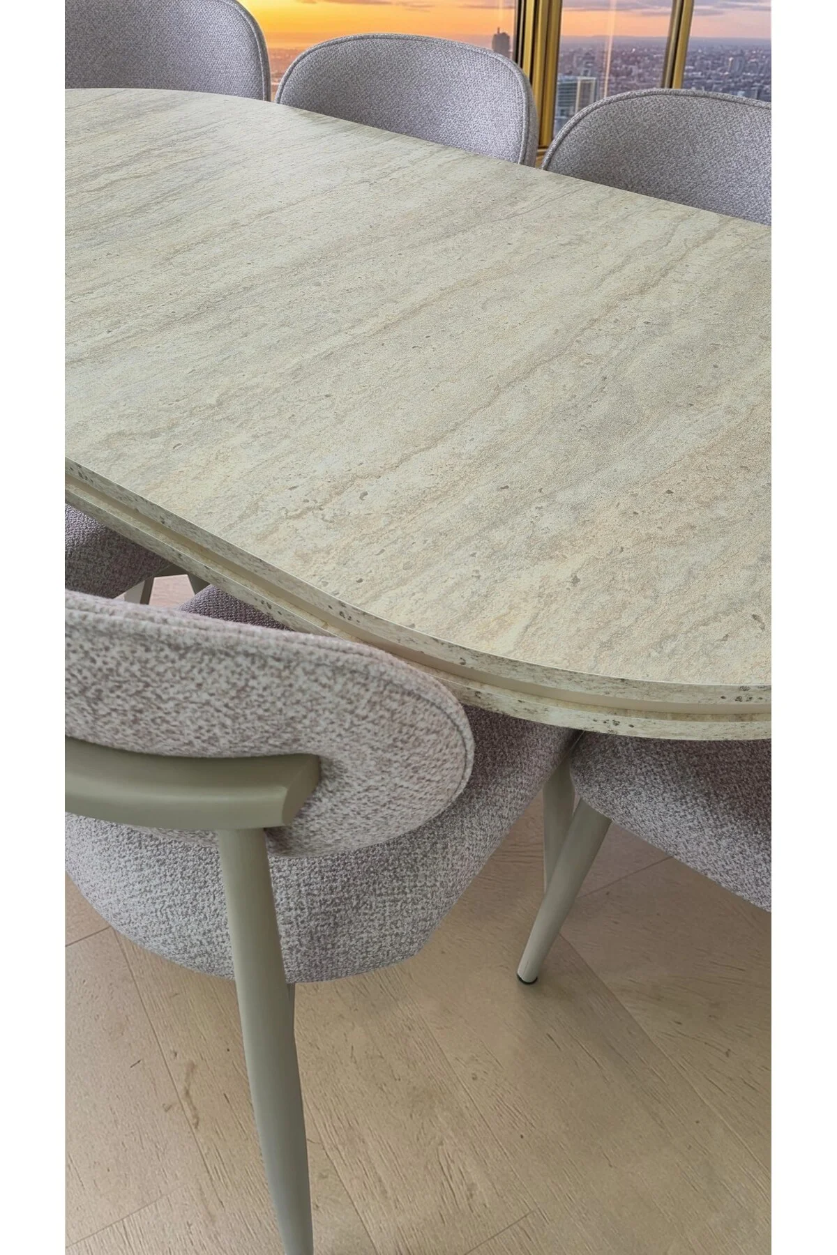 ASPEN SERİSİ YEMEK MASASI 90x170 CM | LAKE PANEL | 1.SINIF MDF - fursimo Görsel 3