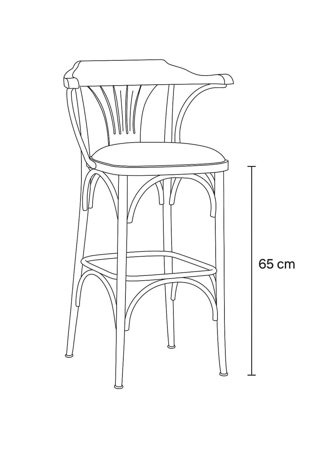 PEAKY 1 Adet 65 Cm Yeşil Ada Mutfak Bar Sandalyesi Suni Deri Siyah Metal Ayaklı - fursimo Görsel 8