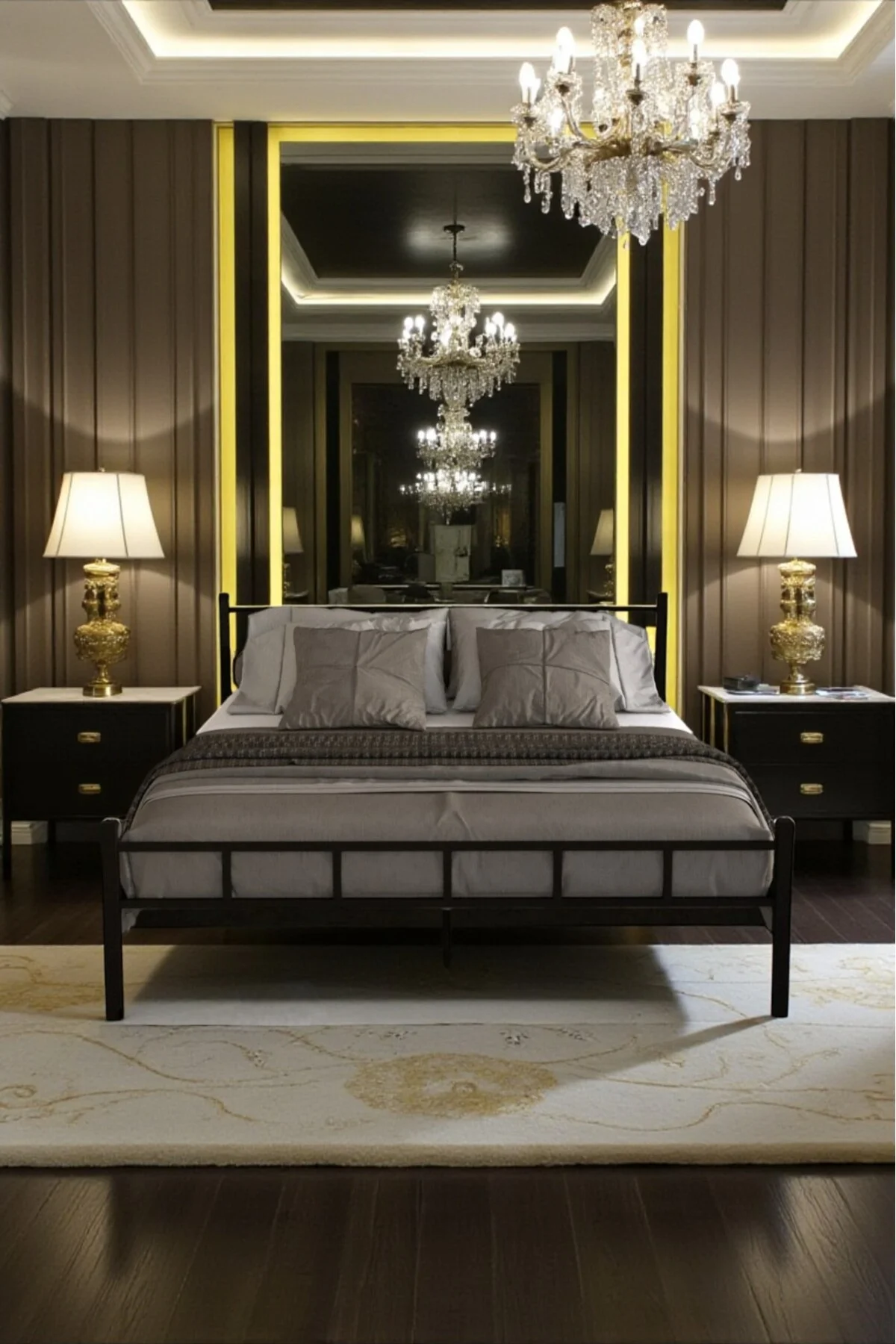 SERENİTA SERİSİ SİYAH METAL ÇİFT KİŞİLİK KARYOLA,FERFORJE KARYOLA 160X200