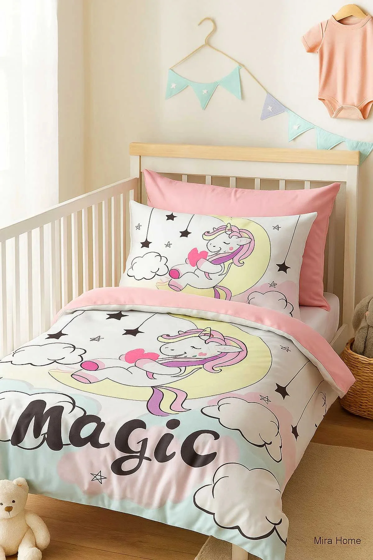 Dijital Baskılı 3d Pamuklu Yenidoğan Bebek Nevresim Takımı Magic - Mira Home Görsel 3
