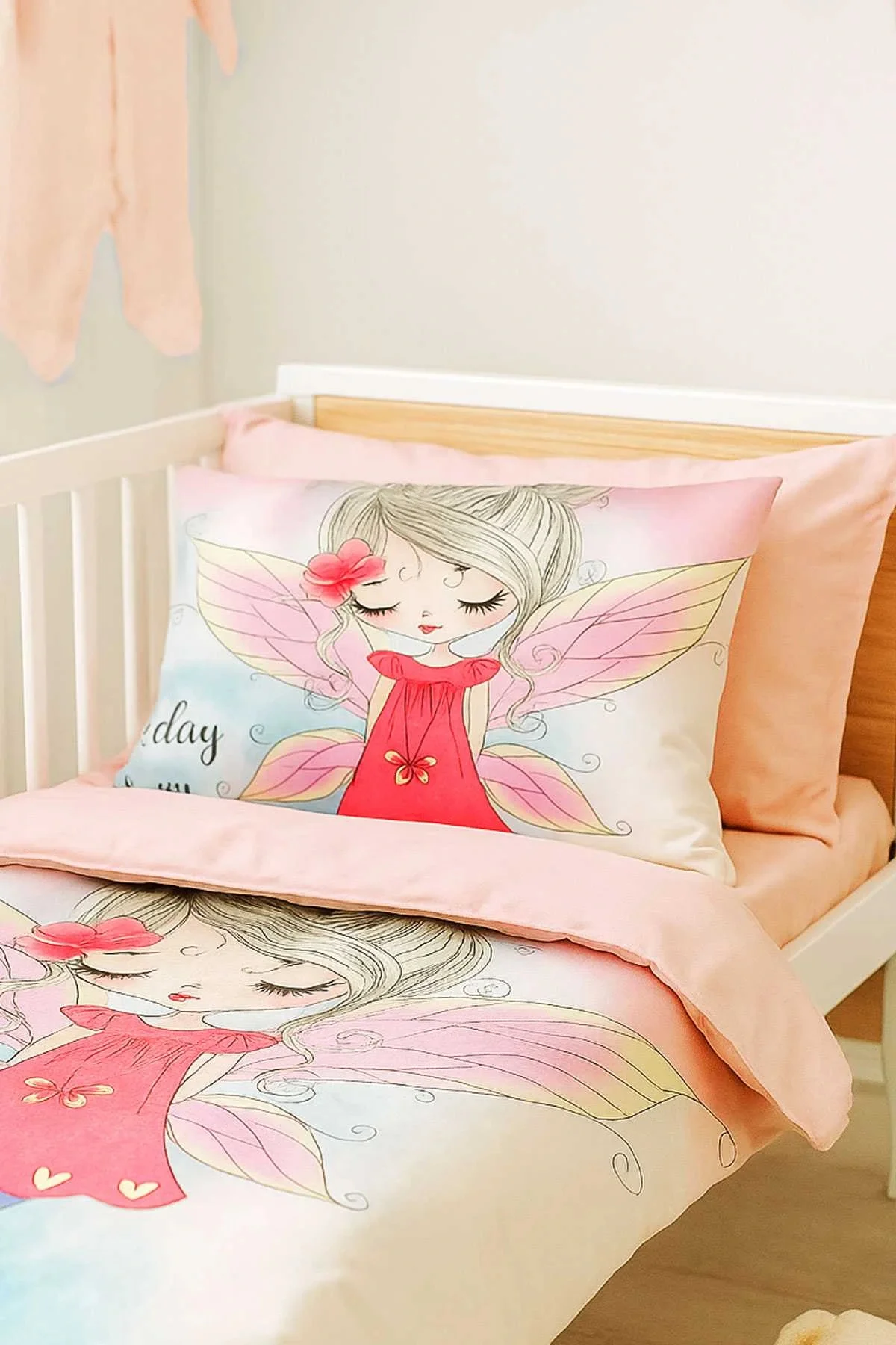 Dijital Baskılı 3d Pamuklu Yenidoğan Bebek Nevresim Takımı Angel Today - Mira Home Görsel 3