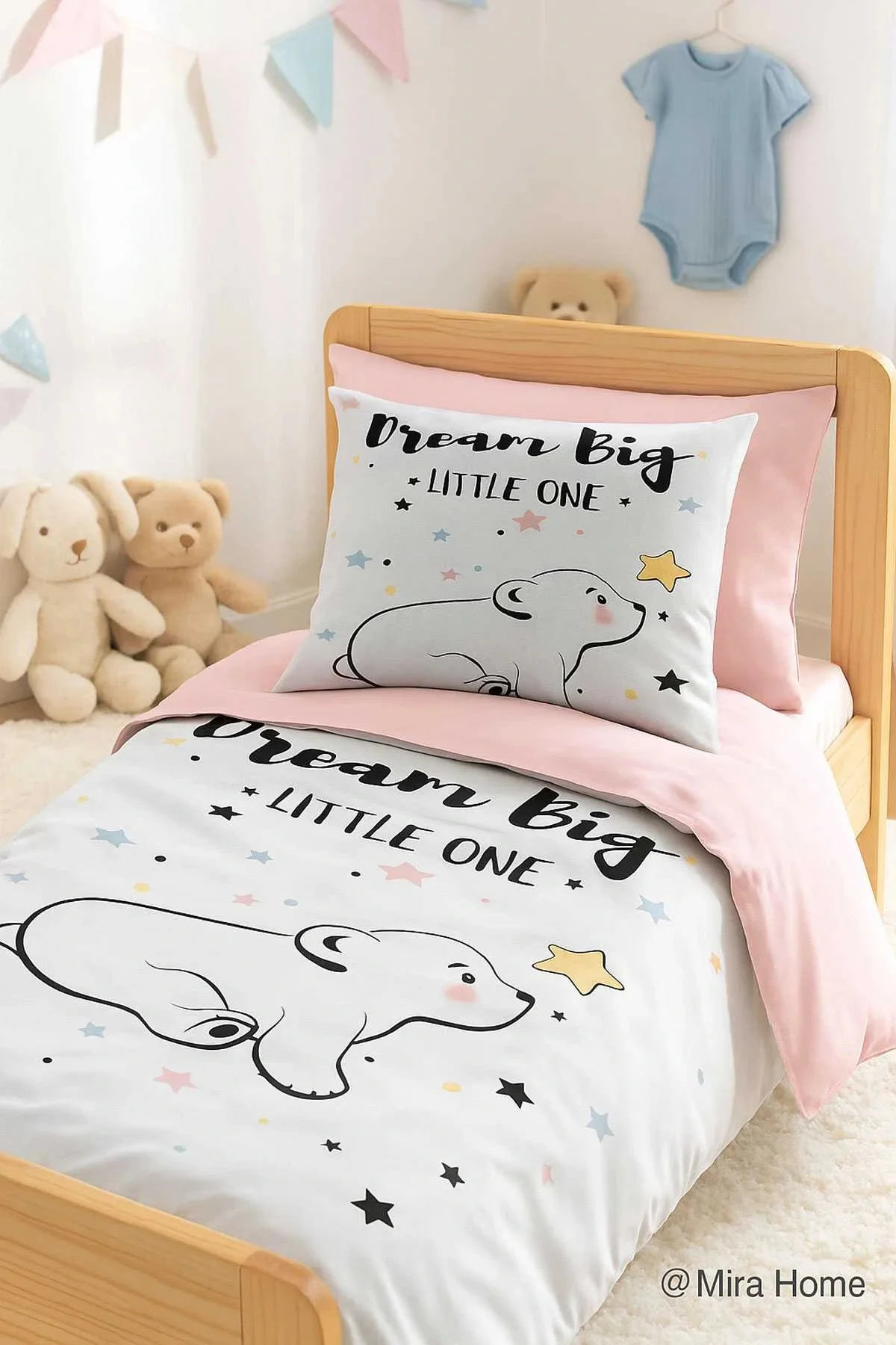 Dijital Baskılı 3d Pamuklu Yenidoğan Bebek Nevresim Takımı Dream Big - Mira Home Görsel 2