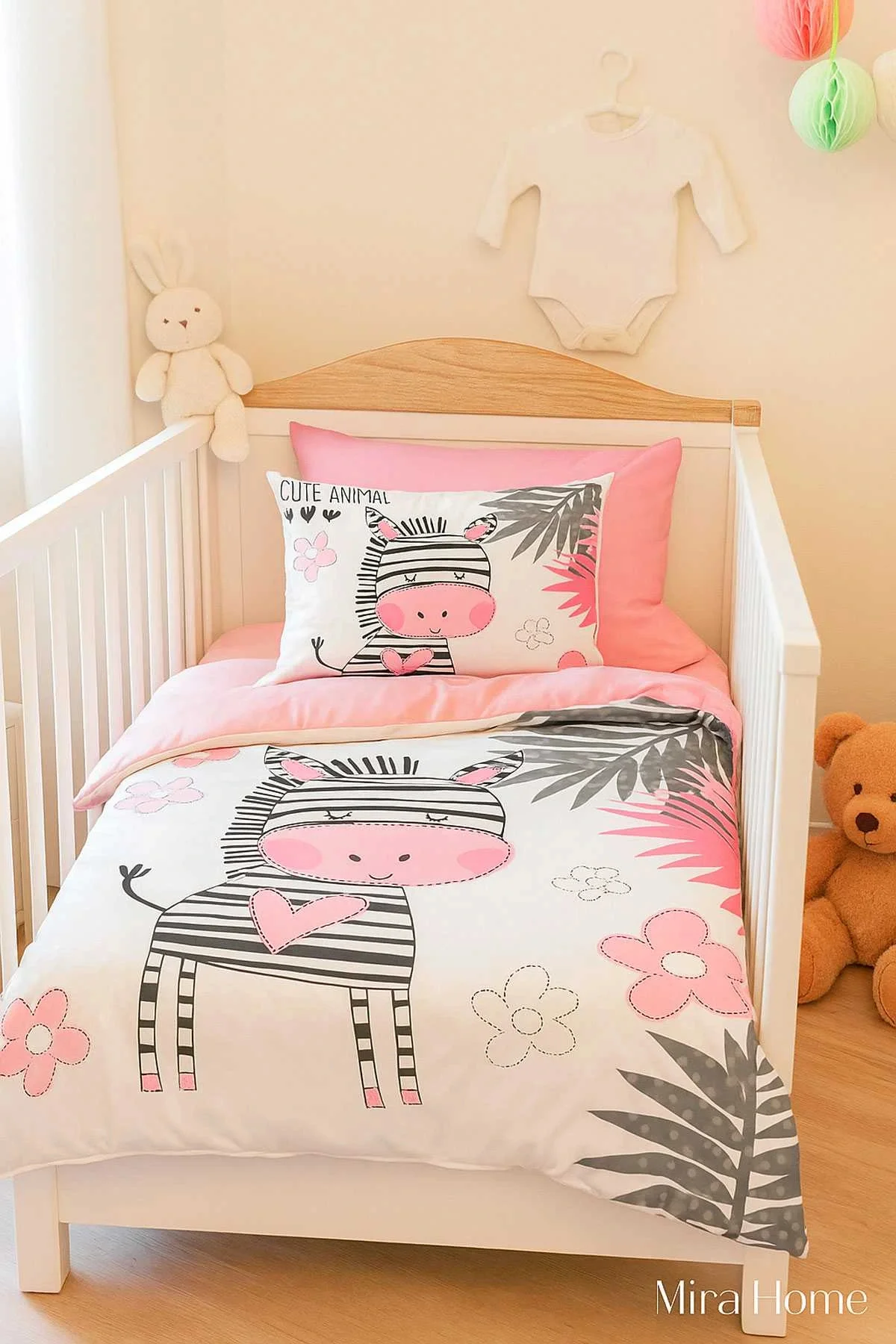Dijital Baskılı 3d Pamuklu Yenidoğan Bebek Nevresim Takımı Baby Zebra - Mira Home Görsel 3