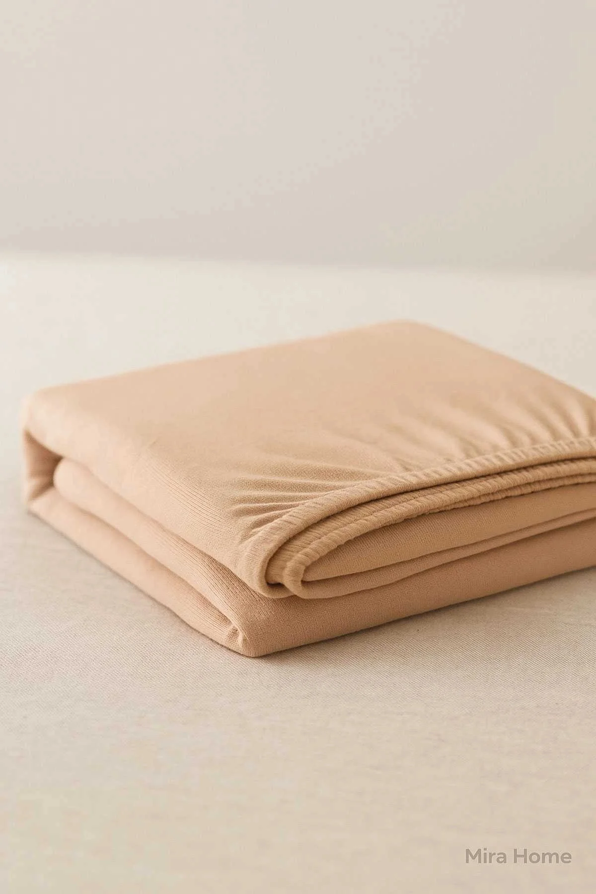 Tek Kişilik Düz Penye %100 Pamuklu Lastikli Çarşaf 100X200 Cm Newsheet Kahverengi - Mira Home Görsel 3