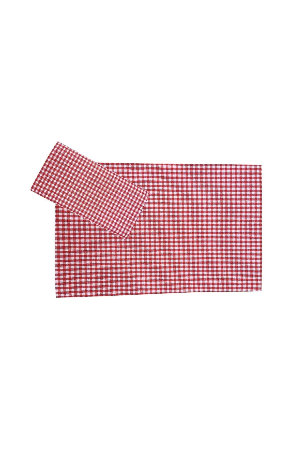 Yer Sofra Bezi Piknik Masa Örtüsü Zefir Kare Desen 170x170 Kırmızı - Mira Home Görsel 2