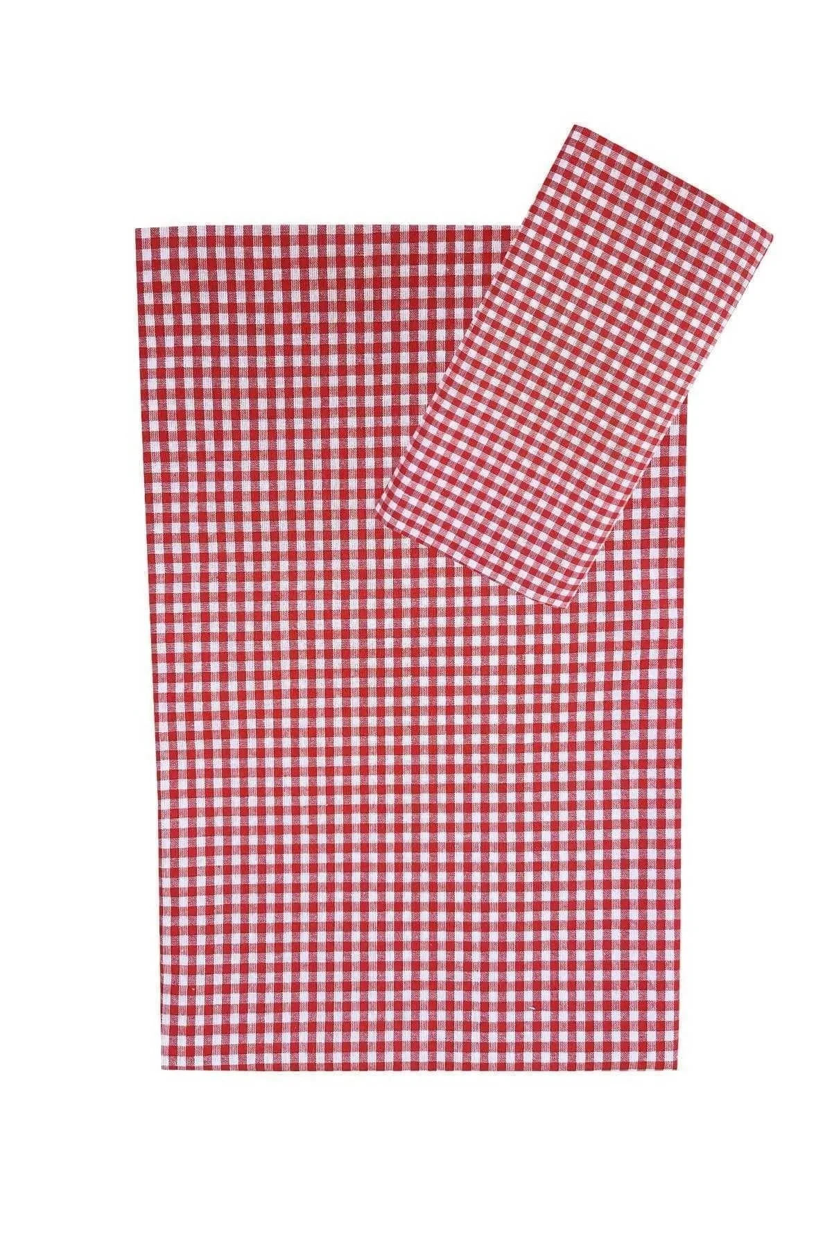 Yer Sofra Bezi Piknik Masa Örtüsü Zefir Kare Desen 170x170 Kırmızı - Mira Home Görsel 3