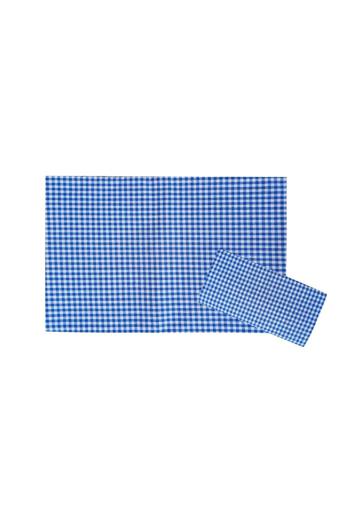 Yer Sofra Bezi Piknik Masa Örtüsü Zefir Kare Desen 170x170 Mavi - Mira Home Görsel 4
