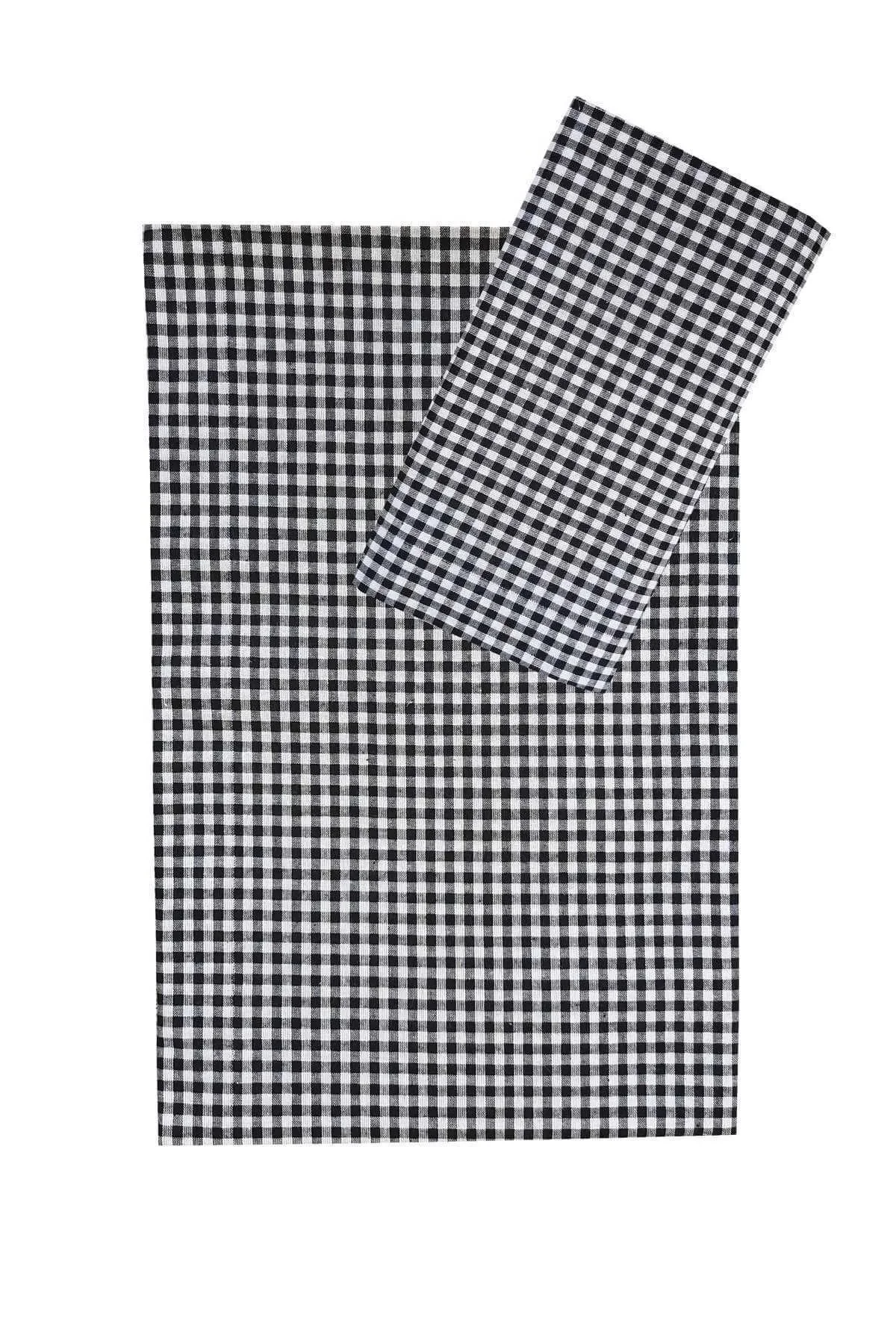 Yer Sofra Bezi Piknik Masa Örtüsü Zefir Kare Desen 170x170 Siyah - Mira Home Görsel 3
