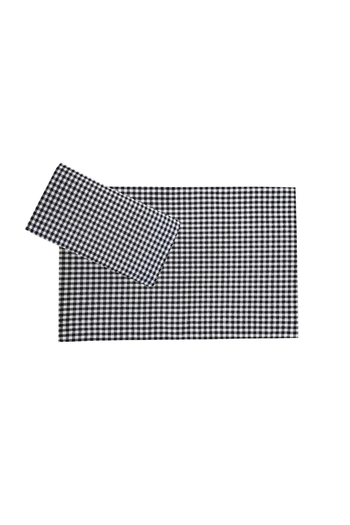 Yer Sofra Bezi Piknik Masa Örtüsü Zefir Kare Desen 170x170 Siyah - Mira Home Görsel 2