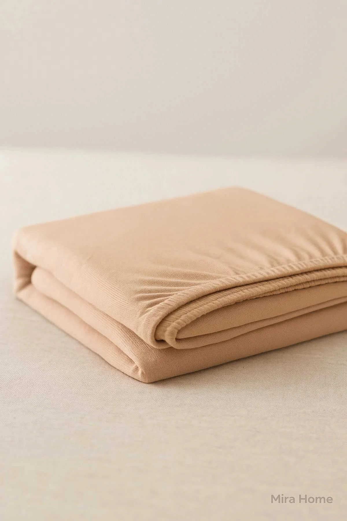 Çift Kişilik Düz Penye %100 Pamuklu Lastikli Çarşaf 180X200 Newsheet Kahverengi - Mira Home Görsel 3
