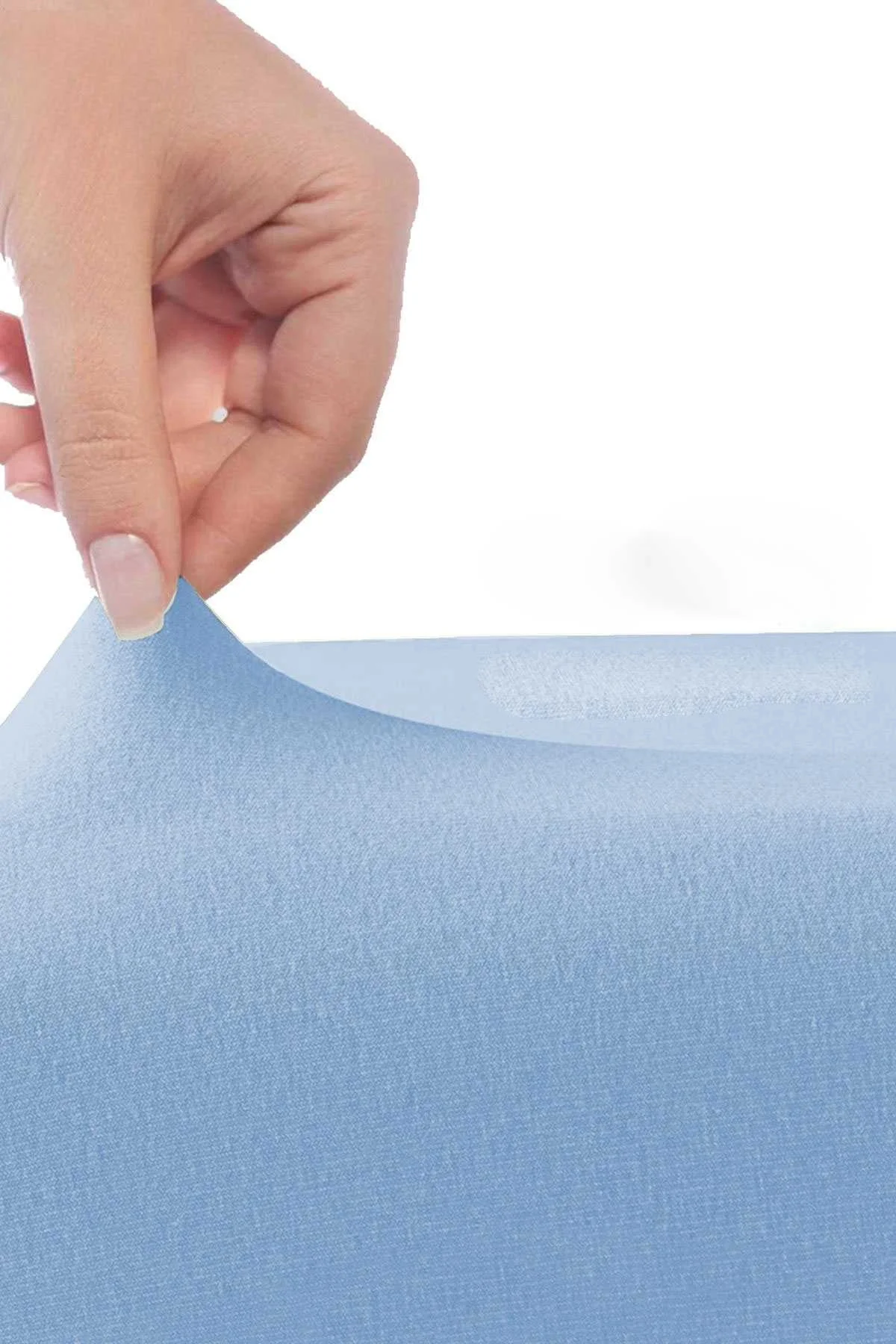 Çift Kişilik Düz Penye %100 Pamuklu Lastikli Çarşaf 160X200 Newsheet Mavi - Mira Home Görsel 3