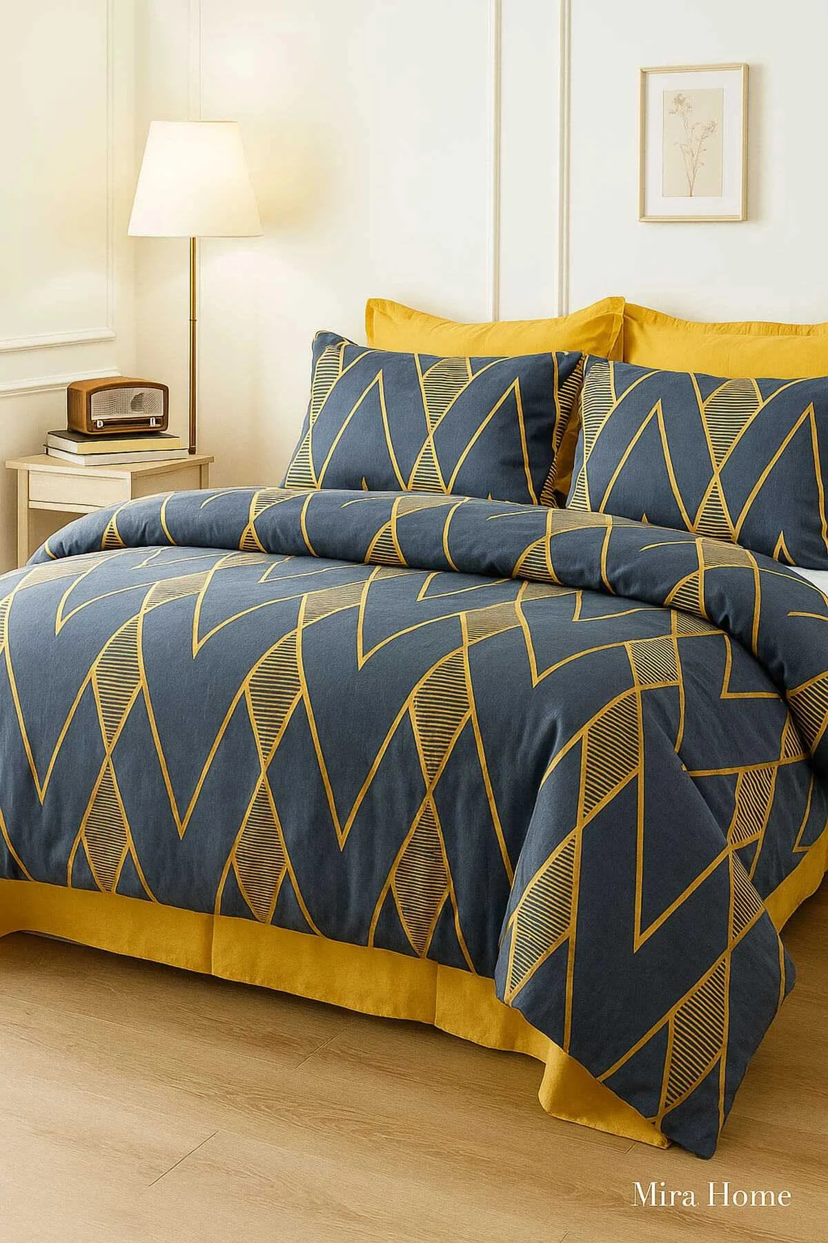 Çift Kişilik Pamuklu Nevresim Takımı Royal Baklava Desen - Mira Home Görsel 2