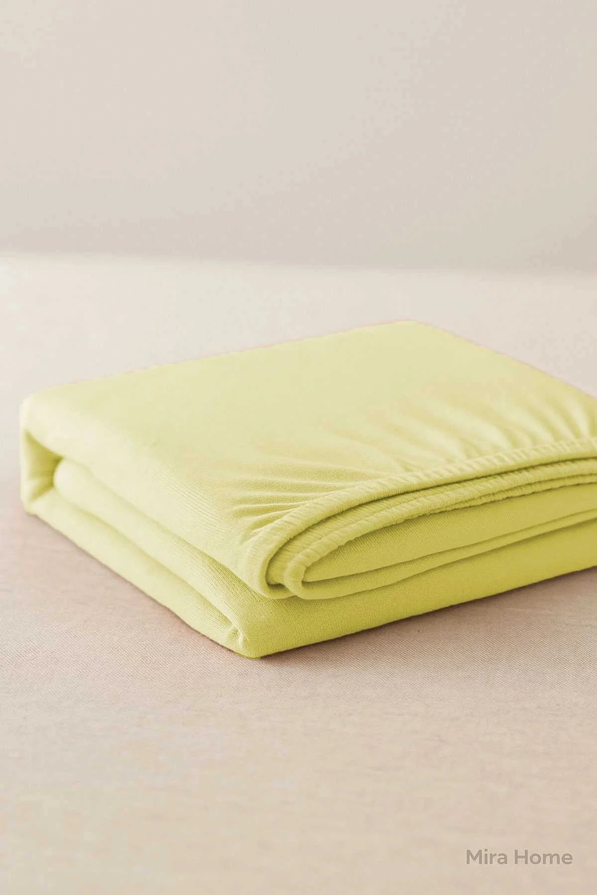 Tek Kişilik Düz Penye %100 Pamuklu Lastikli Çarşaf 100X200 Cm Newsheet Sarı - Mira Home Görsel 4