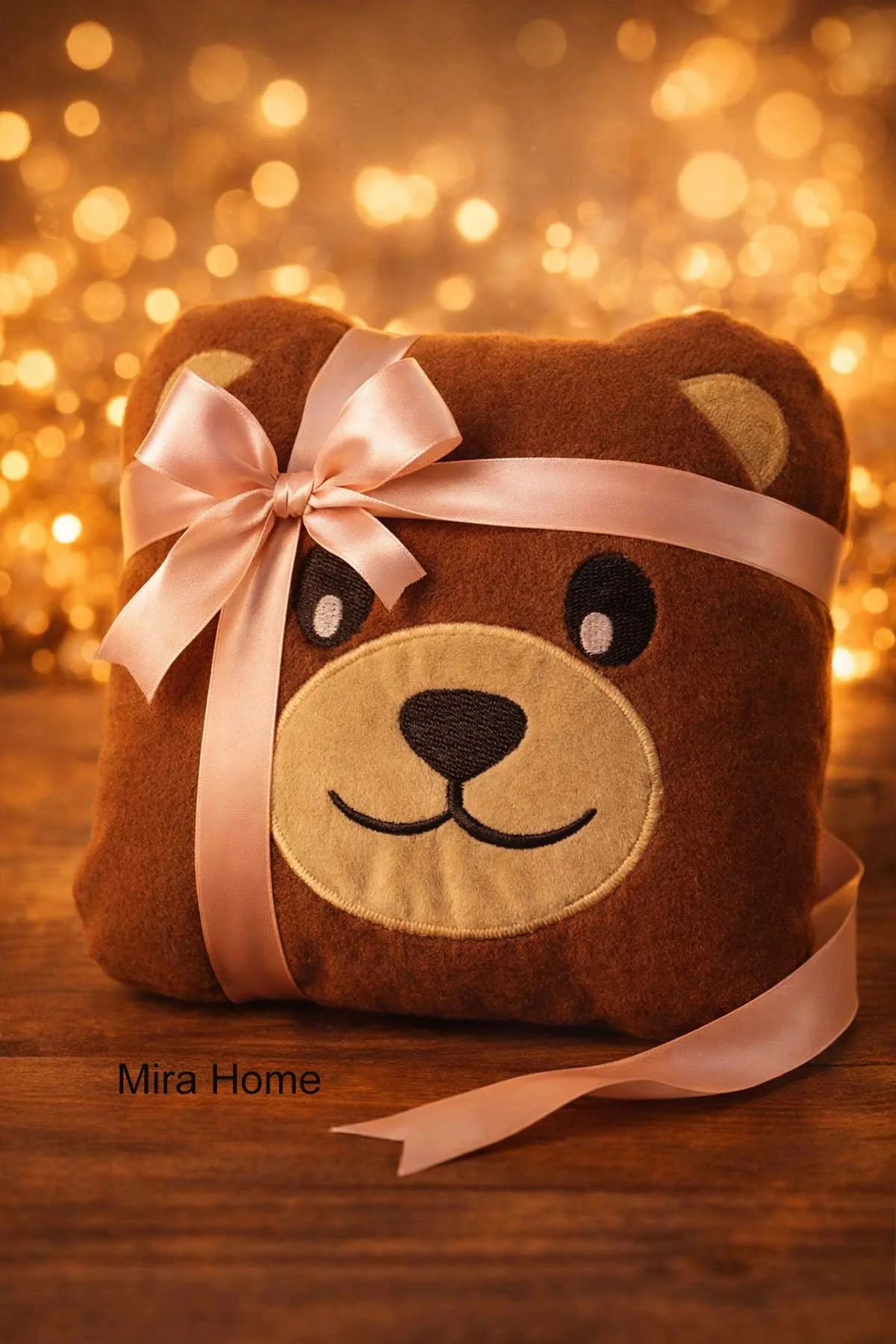 Ayıcık Figürlü Dekoratif Çocuk Odası Yastığı - 25x30 cm - Mira Home Görsel 2