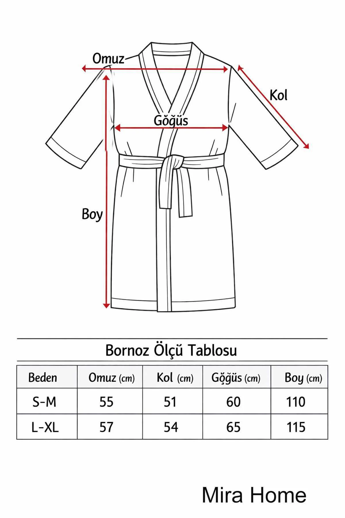Kimono Yaka Unisex Pamuklu Tek Kişilik Bornoz Yeşil - Mira Home Görsel 4