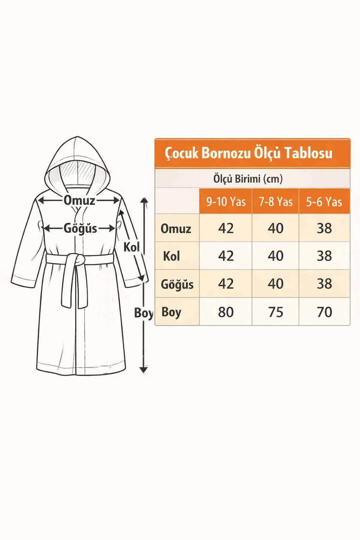 Ayıcık Figürlü Nakışlı Kapüşonlu Çocuk Bornozu - Mira Home Görsel 3