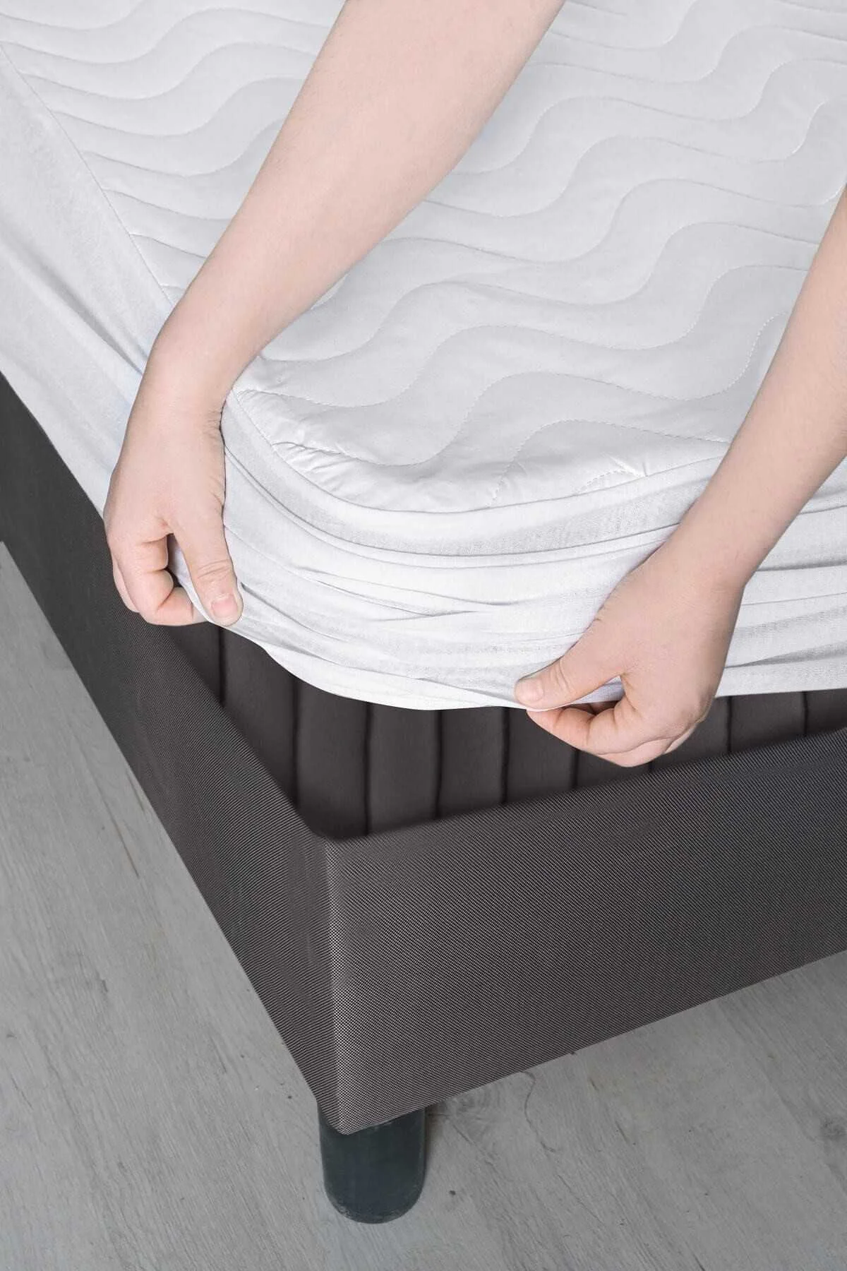 90x190 Sıvı Geçirmez Kapitoneli Tek Kişilik Alez Fitted Pamuklu - Mira Home Görsel 5