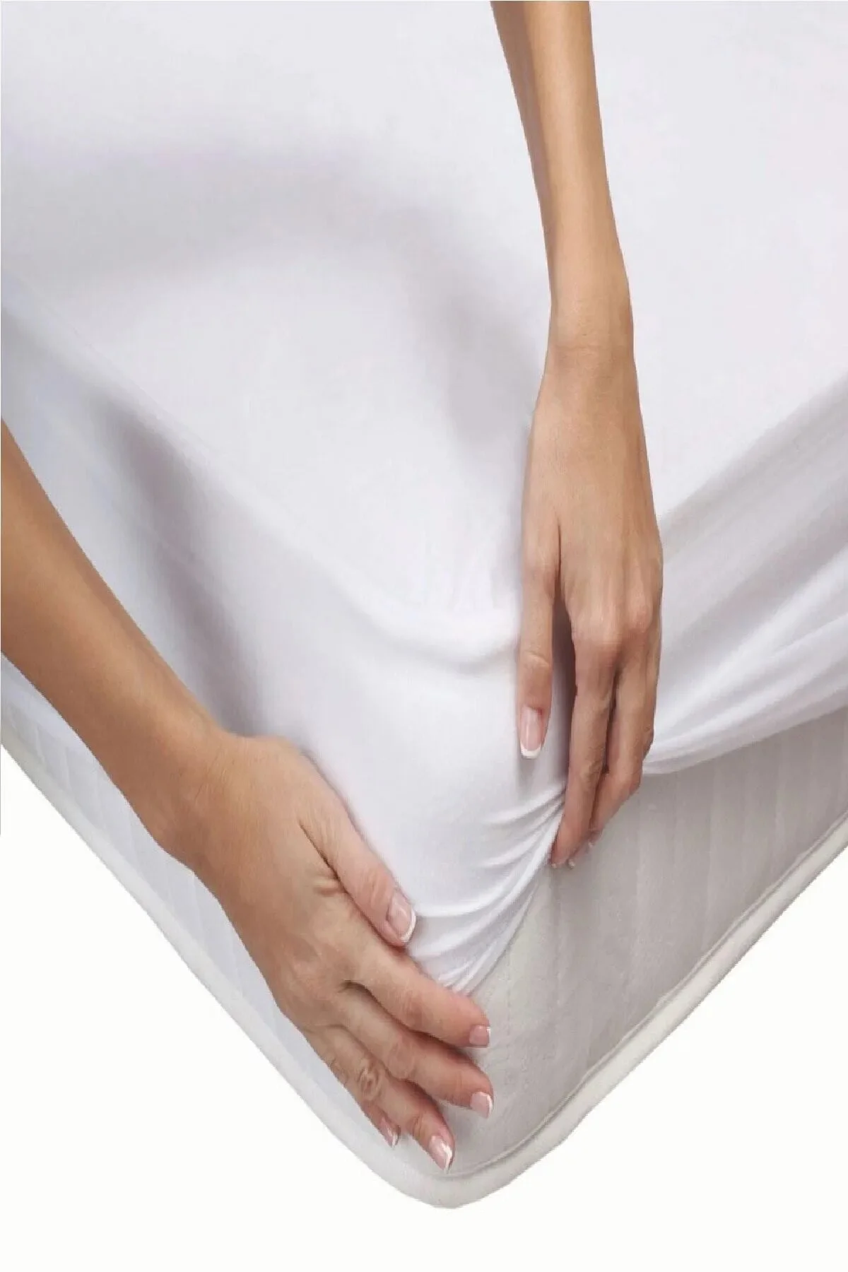 100X200 Sıvı Geçirmez Tek Kişilik Alez Pamuklu Fitted - Mira Home Görsel 2