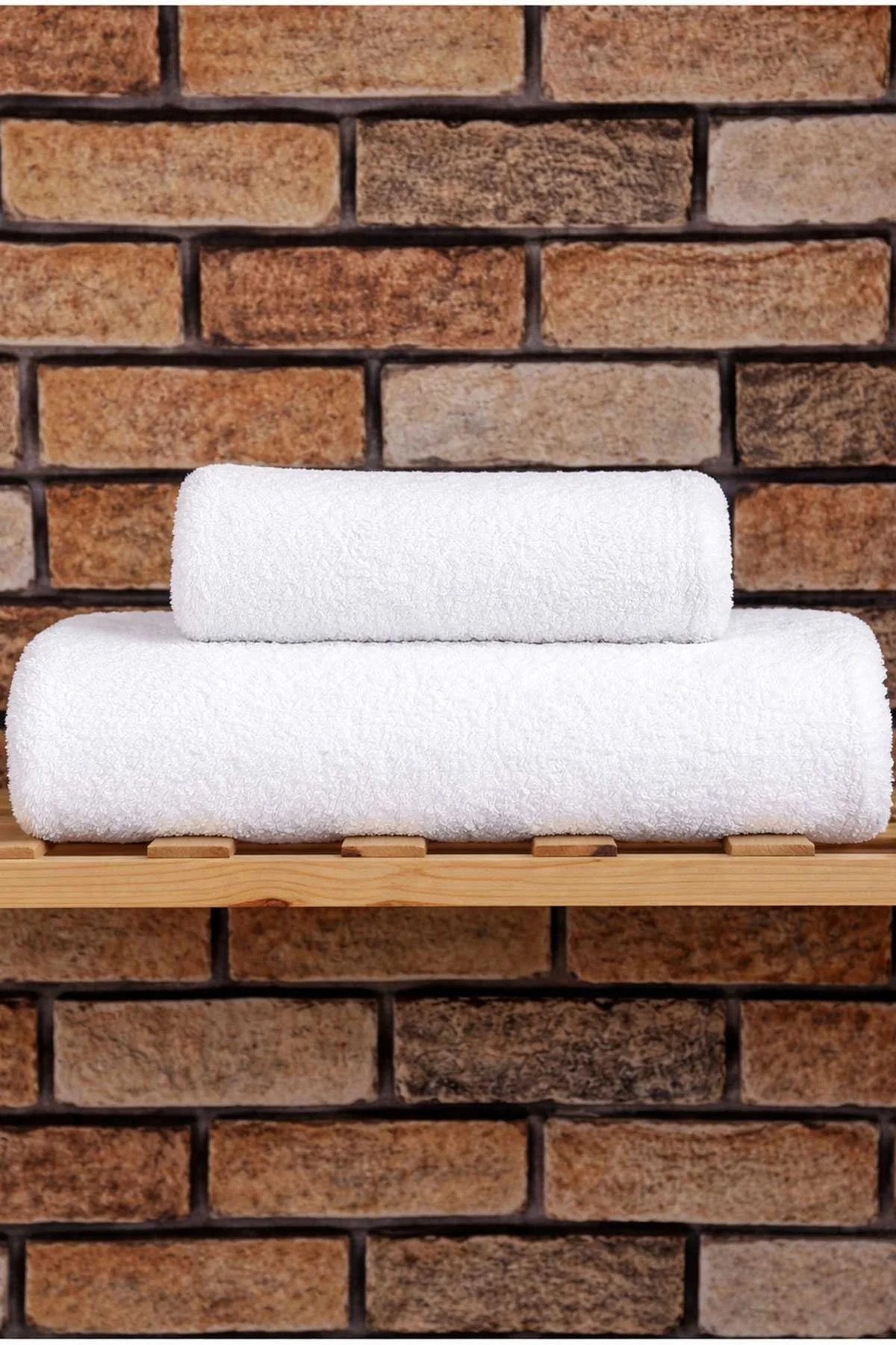 2 Parça %100 Pamuklu Soft Lüx Banyo Havlu Seti Beyaz - Mira Home Görsel 2