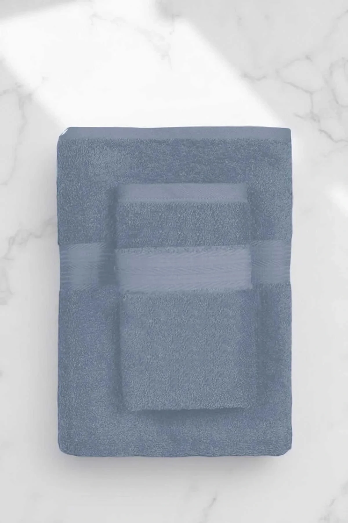 2 Parça Battal Lüks Premium Banyo Spa Havlu Takımı 90x170 Cm İndigo