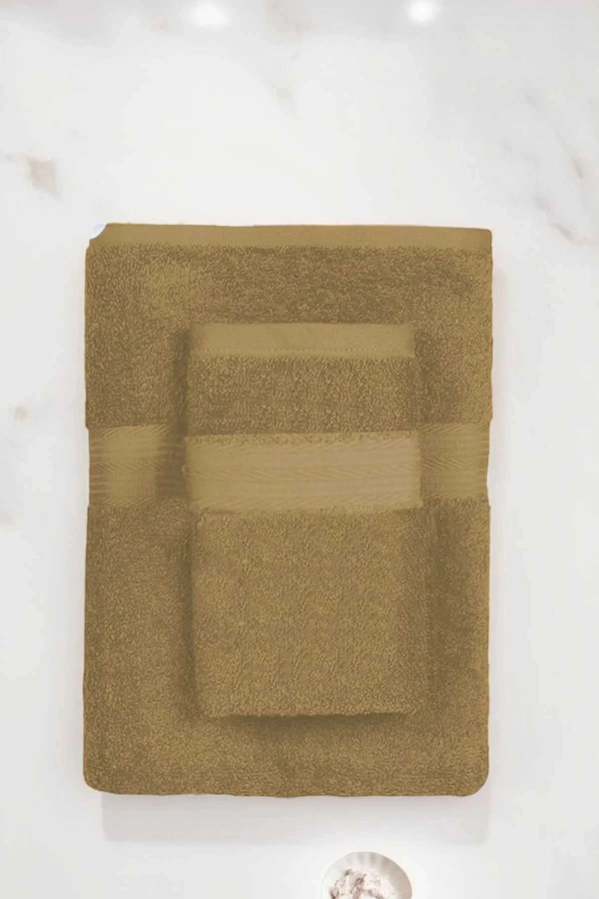 2 Parça Battal Lüks Premium Banyo Spa Havlu Takımı 90x170 Cm Kahve