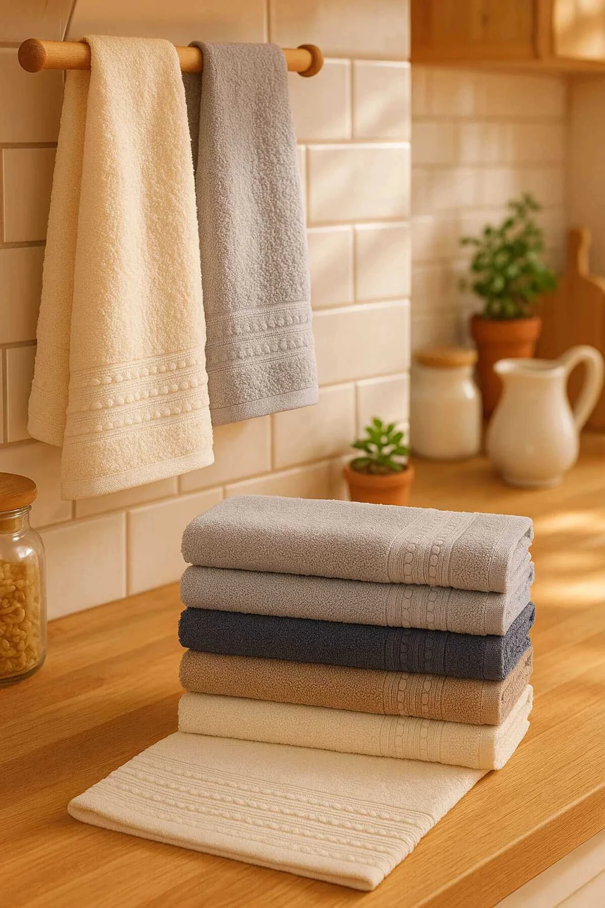 6 Parça Mutfak Havlusu Seti %100 Pamuklu Özlem - Mira Home Görsel 2