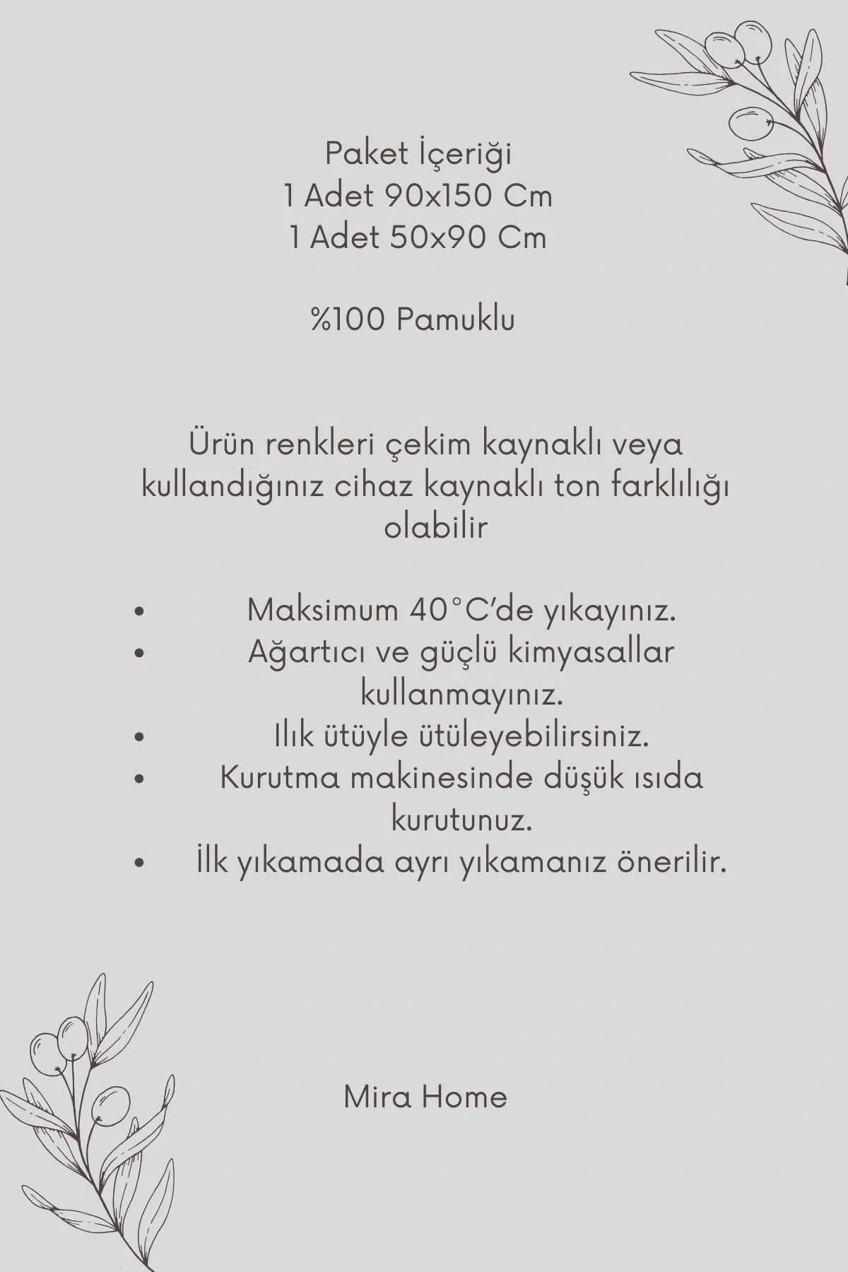 2 Parça Banyo Havlu Takımı %100 Pamuklu Çubuk Desen Mor - Mira Home Görsel 4