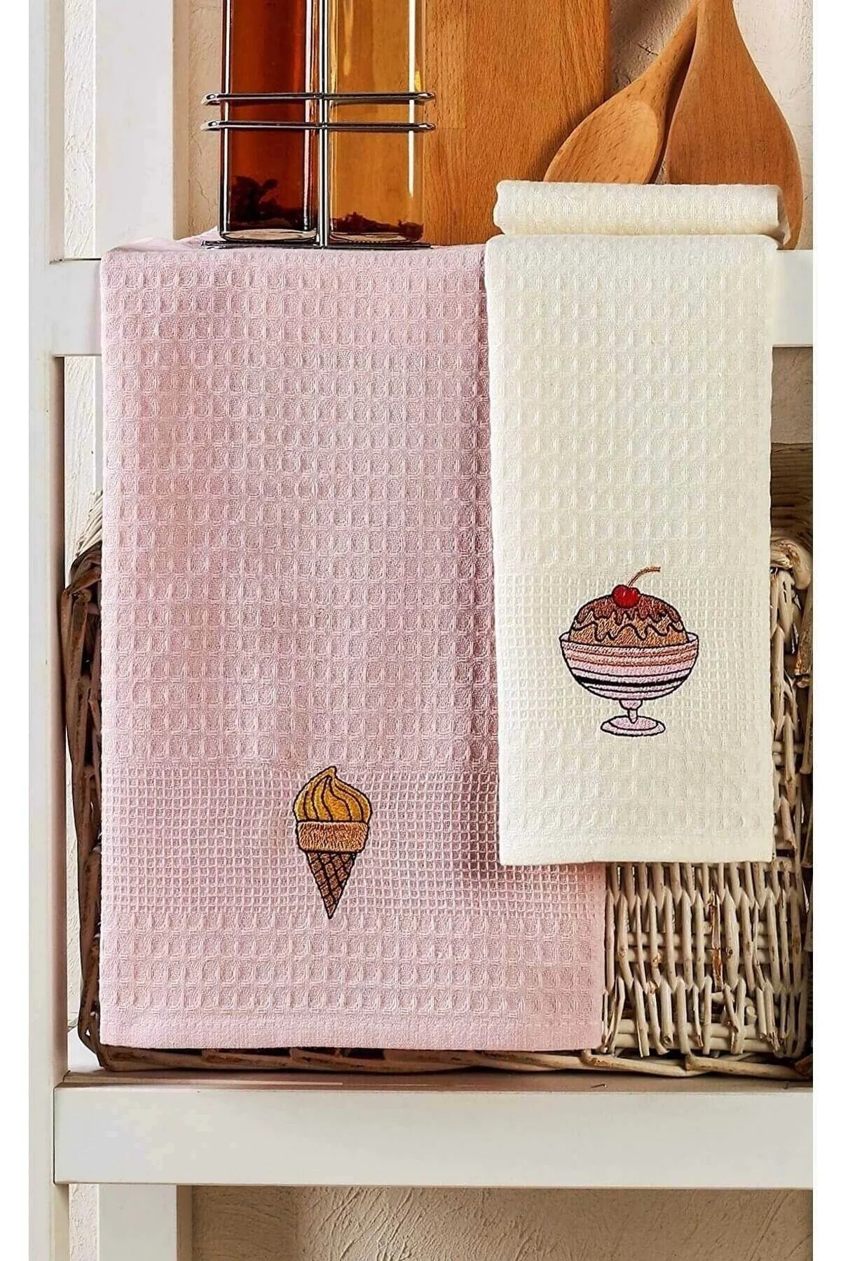 6 Parça Mutfak Kurulama Bezi 30 X 50 Cm İce Cream - Mira Home Görsel 3