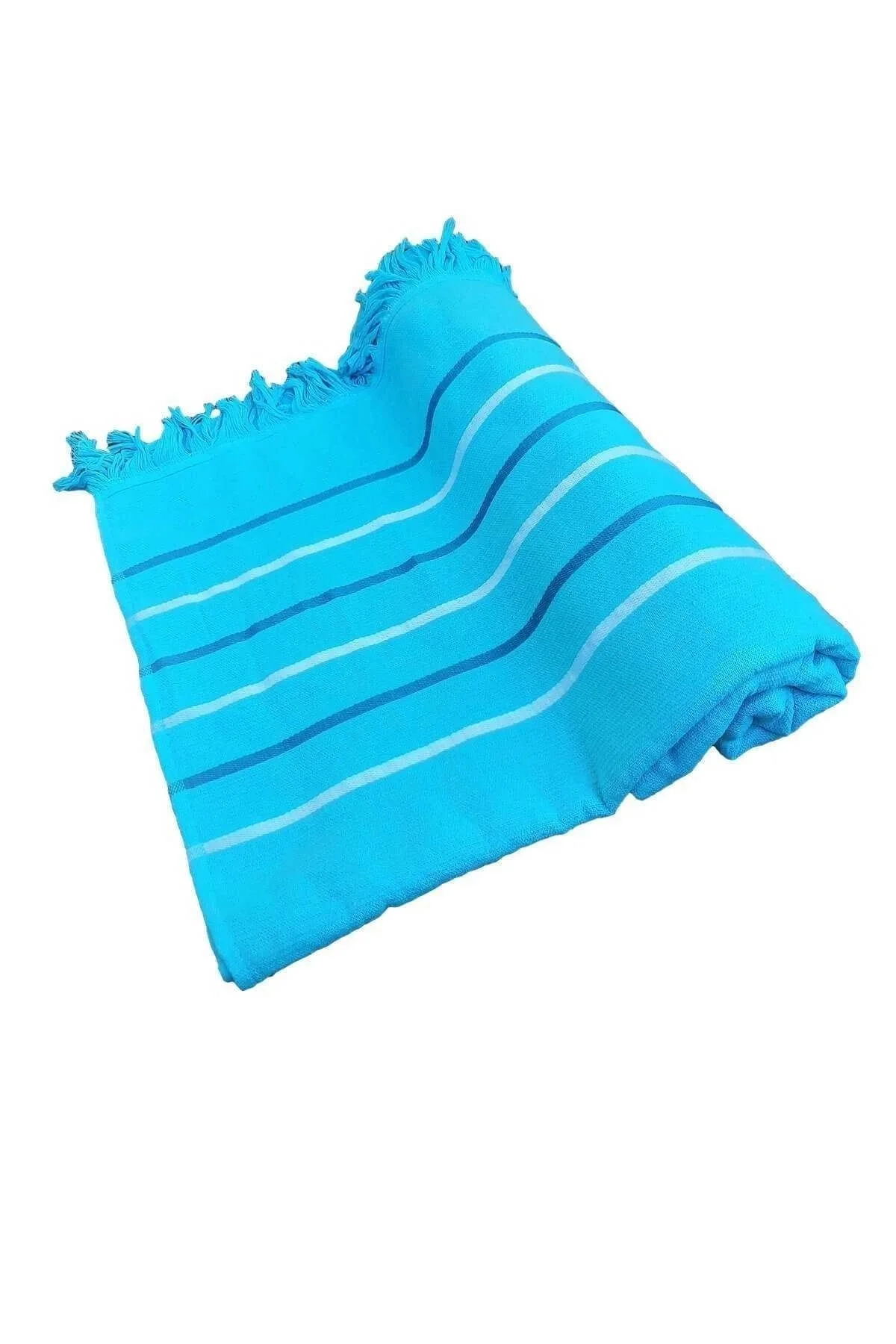 Peştemal Plaj Havlusu %100 Pamuklu 70x150 Cm Turkuaz Waves - Mira Home Görsel 3