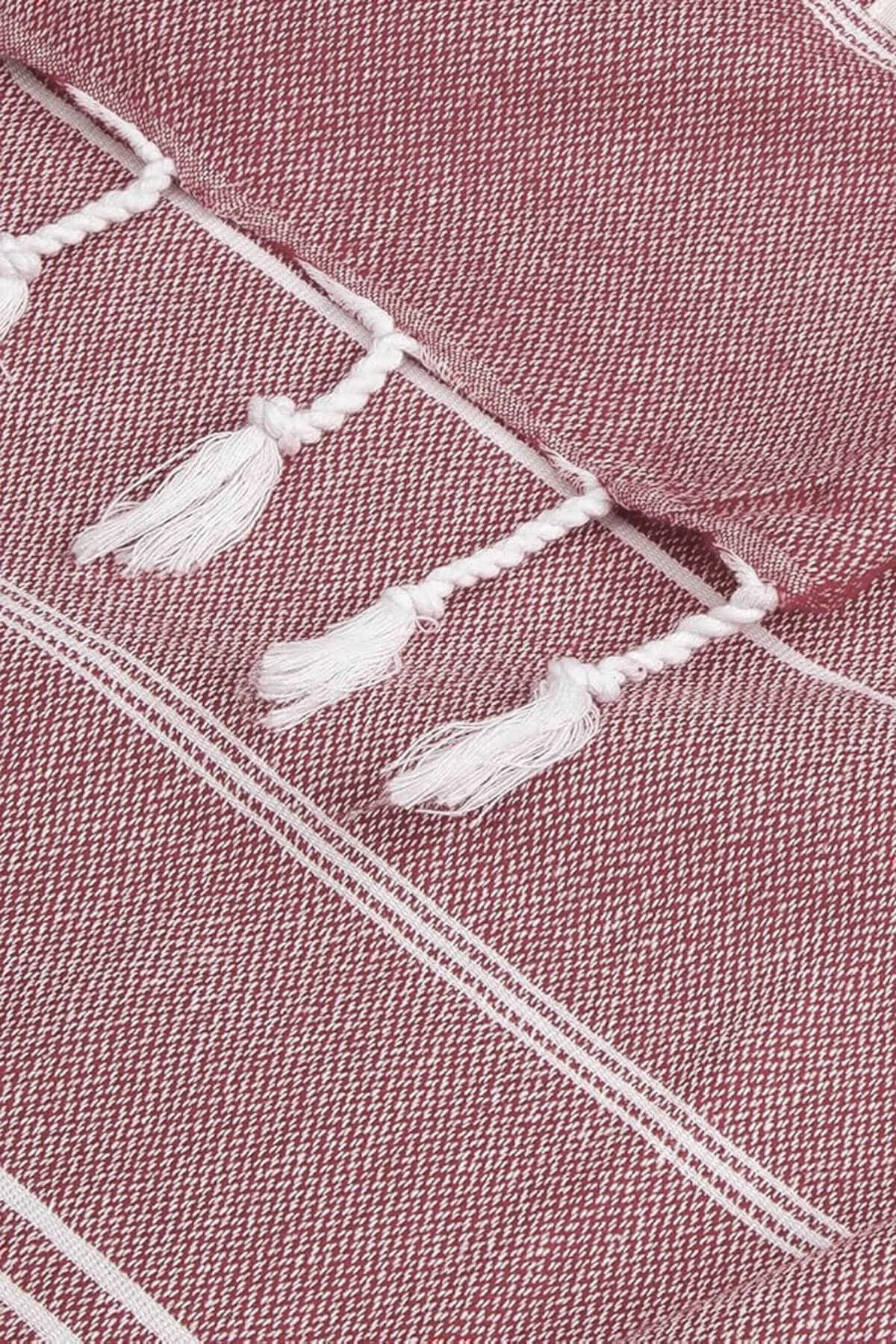 Summer Wind Soft %100 Pamuk Peştemal 100x180 cm Bordo - Mira Home Görsel 2