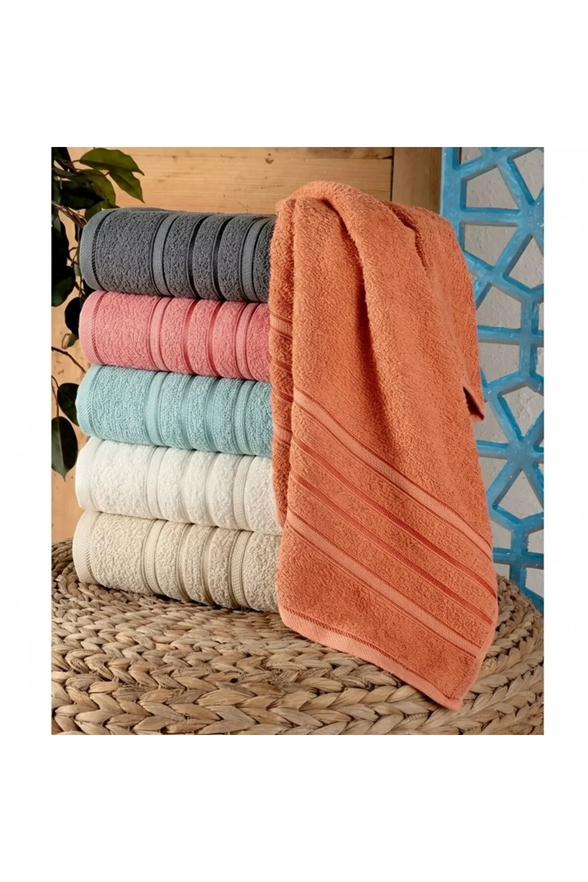 BANYO HAVLUSU 90X140 CM - KARIŞIK RENK - 90X140 6'LI PALET