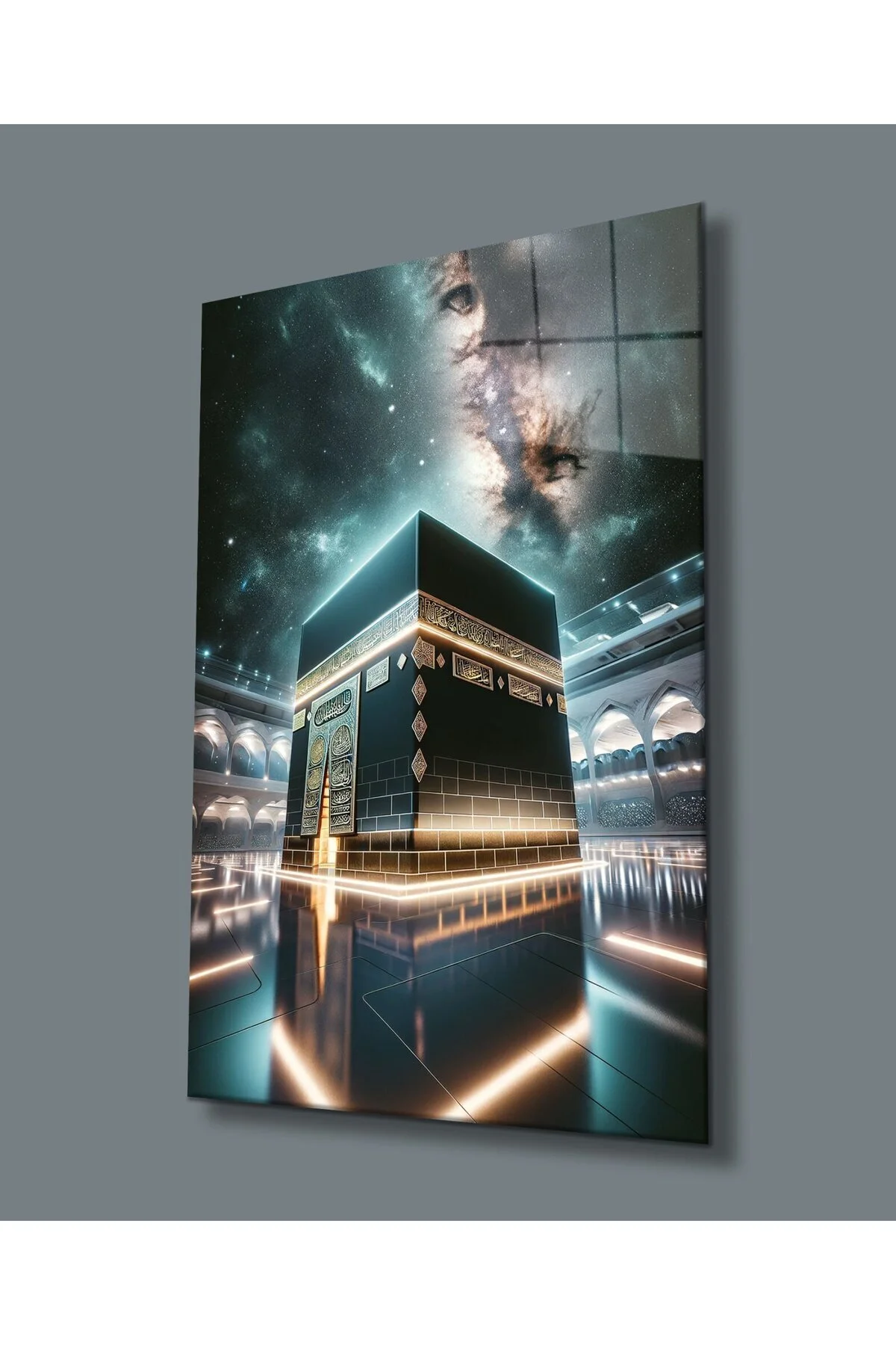 Kabe Modern Cam Tablo Yapay Zeka Hediyelik Büyük Tablo Ev Ofis Dekoru Büyük Tablo Ev Ofis Dekoru