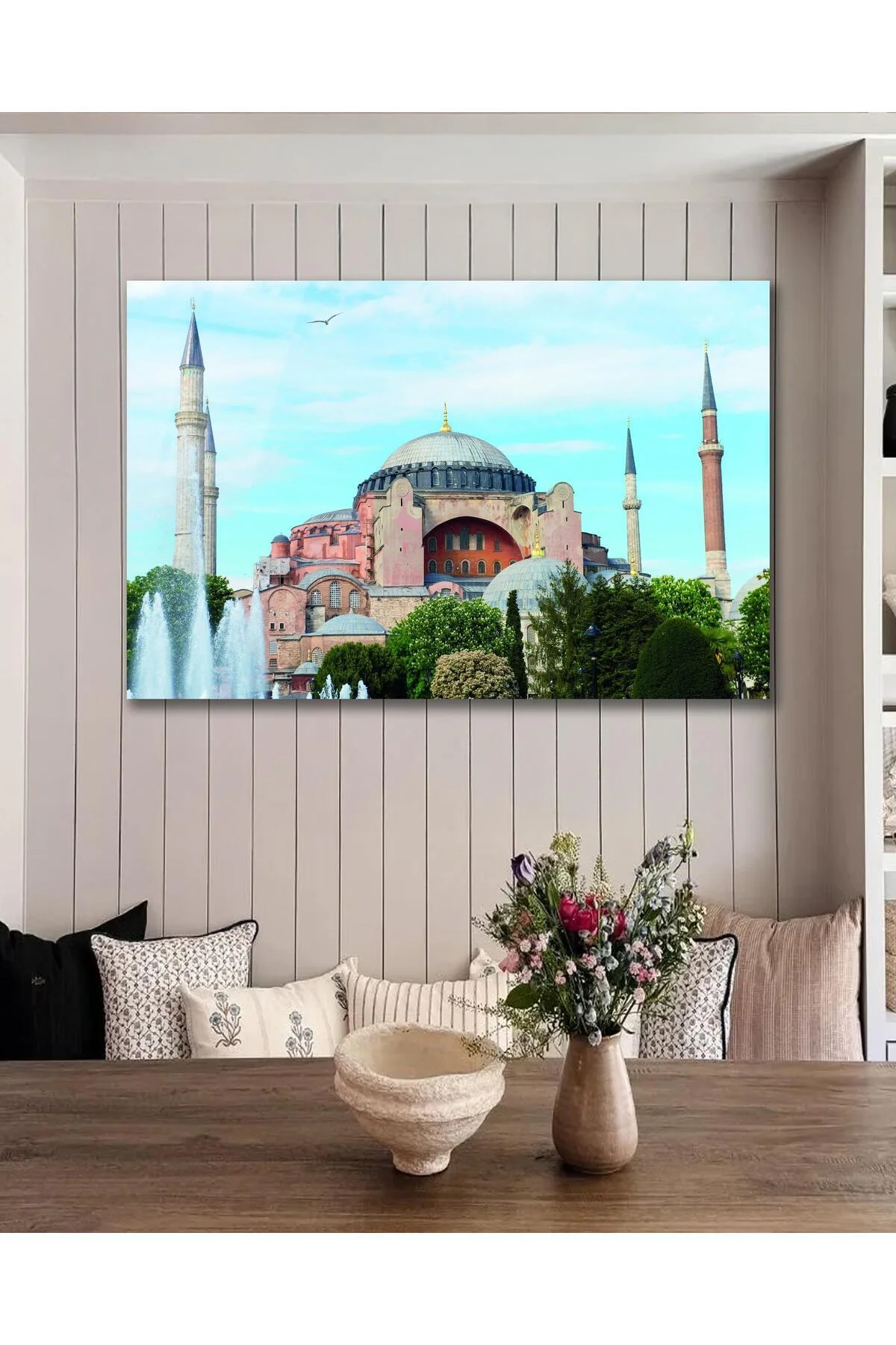 Ayasofya Camii Cam Tablo İslami Dini Modern Ev Ofis Salon Hediyelik Büyük Tablo Duvar Dekoru - BYCAGRİ Görsel 5