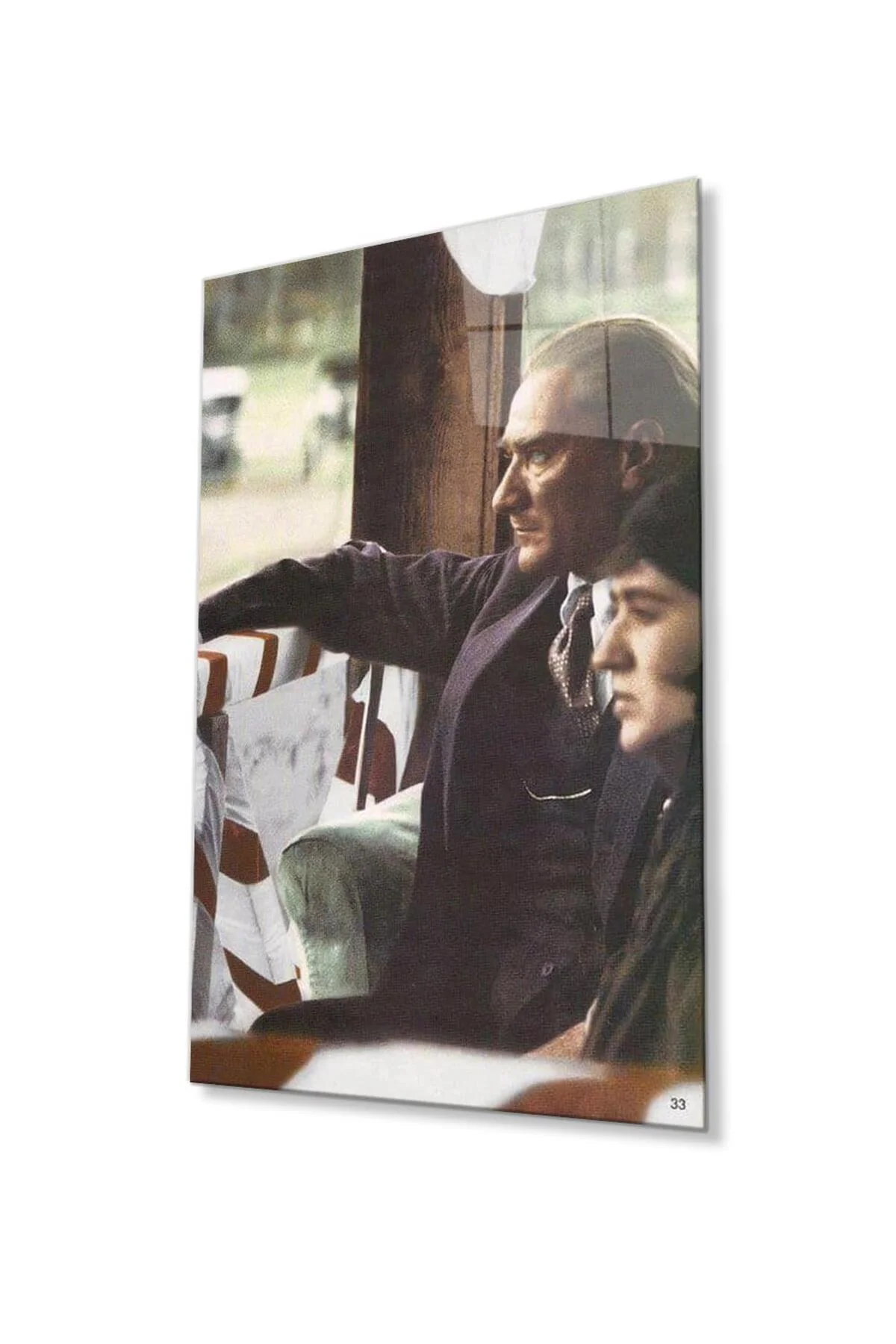 Atatürk Cam Tablo 4mm Dayanıklı Temperli Cam, Atatürk Glass Wall Art
