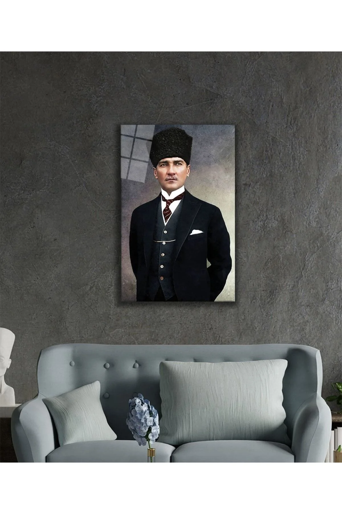 Atatürk 4mm Dayanıklı Cam Tablo Temperli Cam - BYCAGRİ Görsel 2