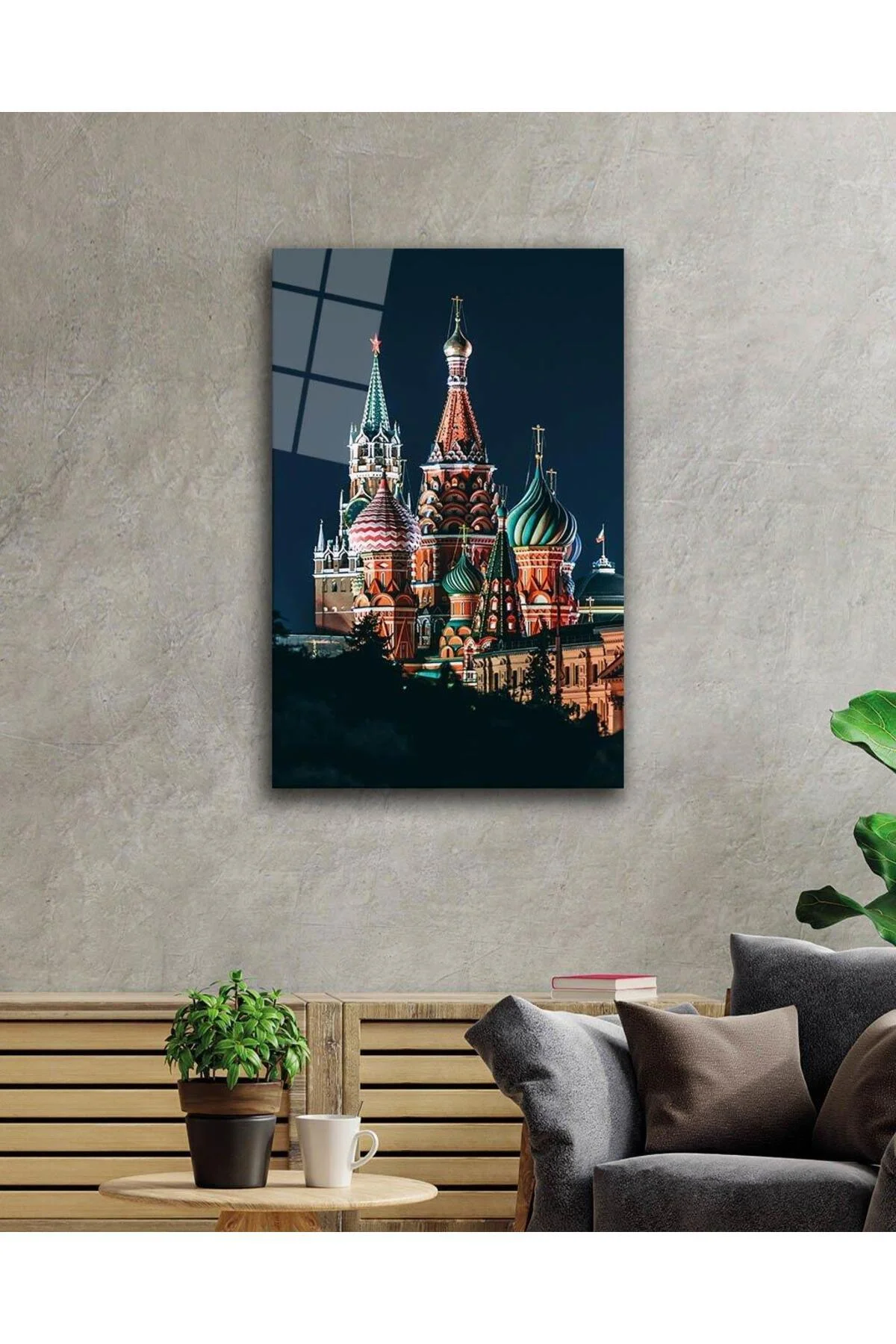 Moskova Cam Tablo 4mm Dayanıklı Temperli Cam, Moscow Glass Wall Decor - BYCAGRİ Görsel 2