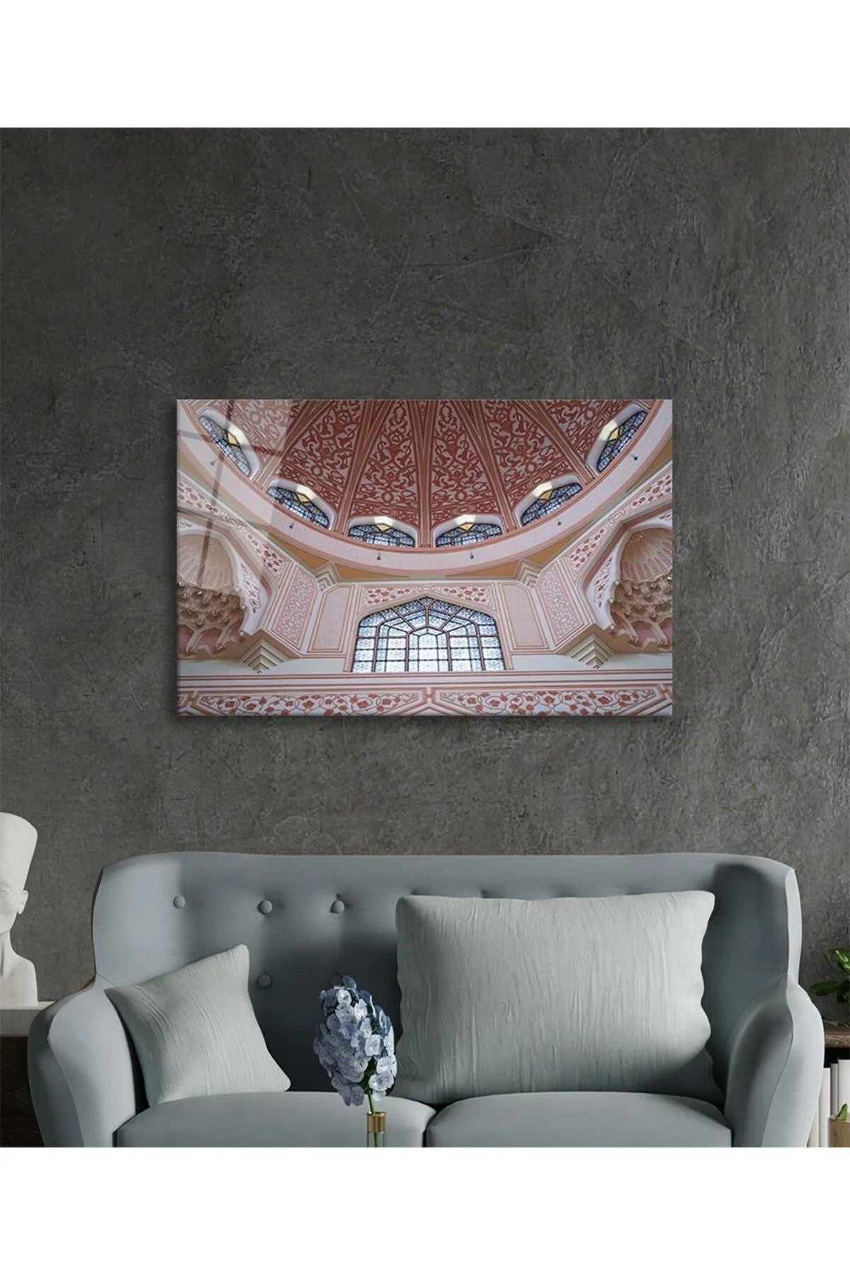 Cami Motif Dini İslami Duvar Dekoru Cam Tablo 4mm Dayanıklı Temperli Cam - BYCAGRİ Görsel 2