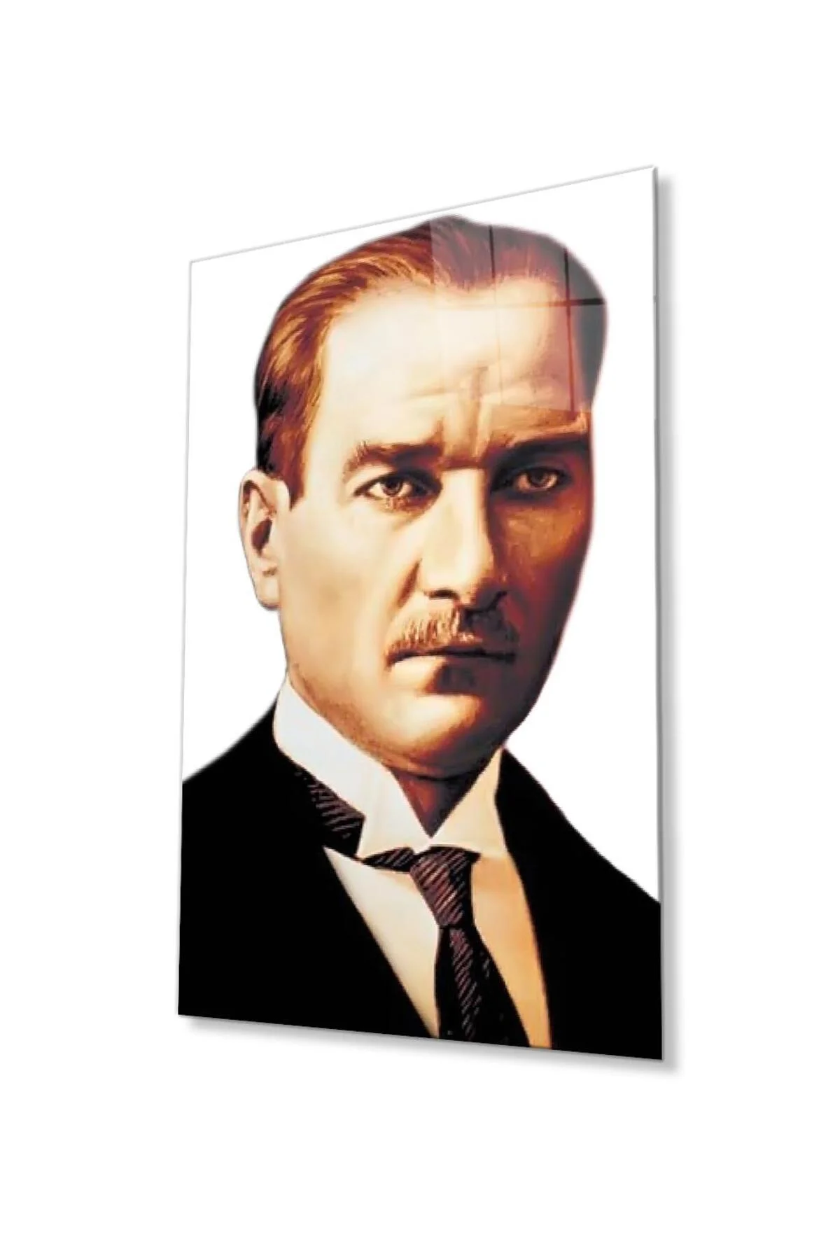 Atatürk Cam Tablo 4mm Dayanıklı Temperli Cam, Atatürk Glass Wall Art