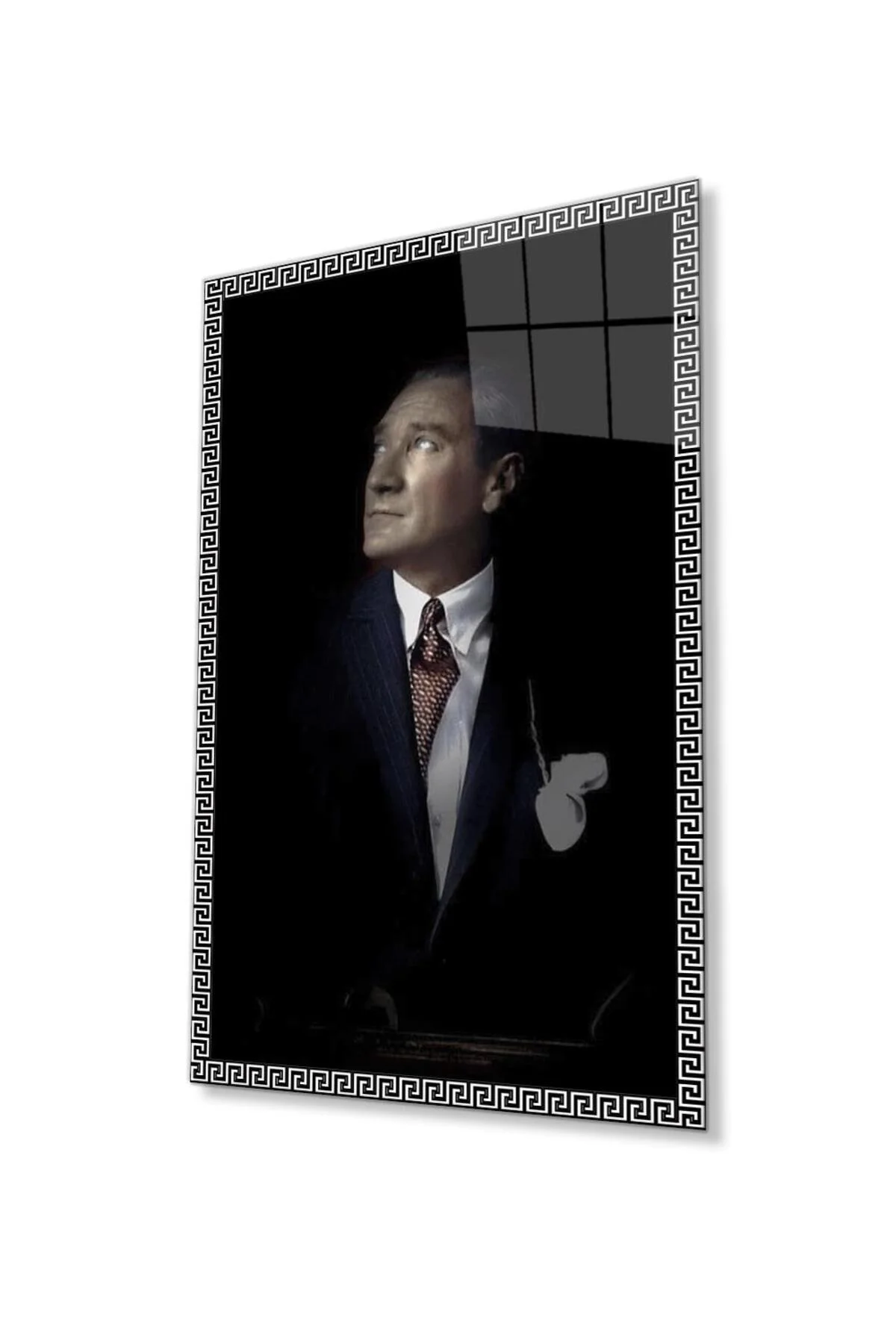 Atatürk Cam Tablo 4mm Dayanıklı Temperli Cam, Atatürk Glass Wall Art