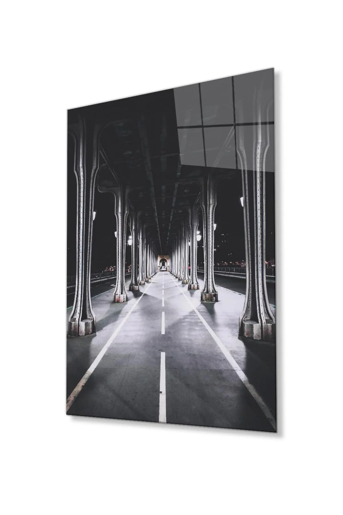 Sokak Cam Tablo 4mm Dayanıklı Temperli Cam, Street Glass Wall Decor