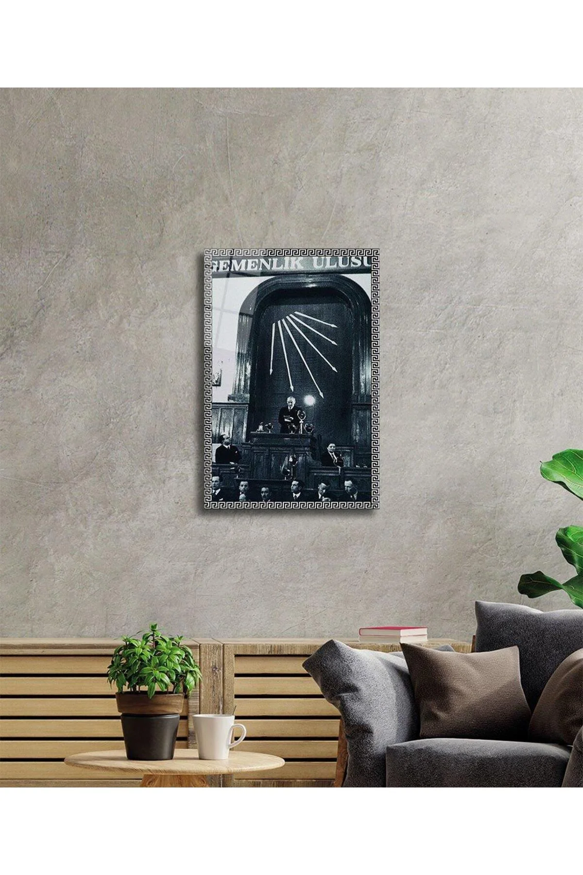 Atatürk Cam Tablo 4mm Dayanıklı Temperli Cam, Atatürk Glass Wall Art - BYCAGRİ Görsel 2