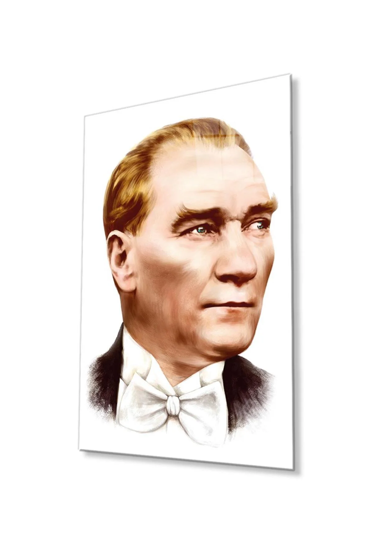Atatürk Cam Tablo 4mm Dayanıklı Temperli Cam, Atatürk Glass Wall Art