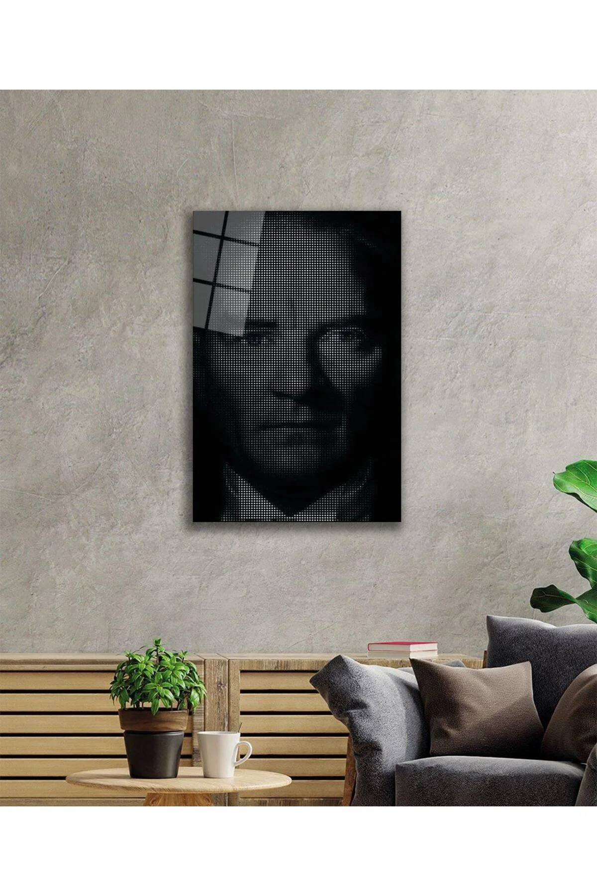 Atatürk Cam Tablo 4mm Dayanıklı Temperli Cam, Atatürk Glass Wall Art - BYCAGRİ Görsel 2