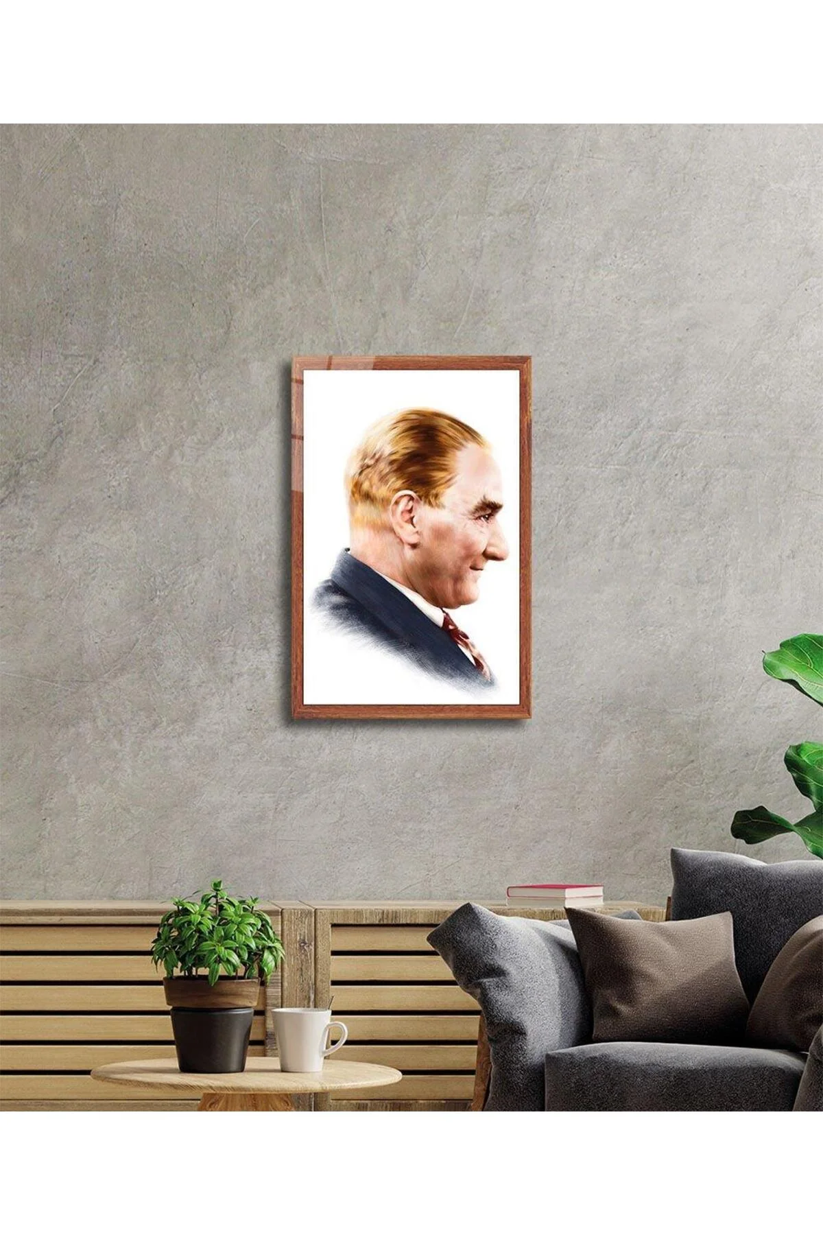 Atatürk Cam Tablo 4mm Dayanıklı Temperli Cam, Atatürk Glass Wall Art - BYCAGRİ Görsel 2