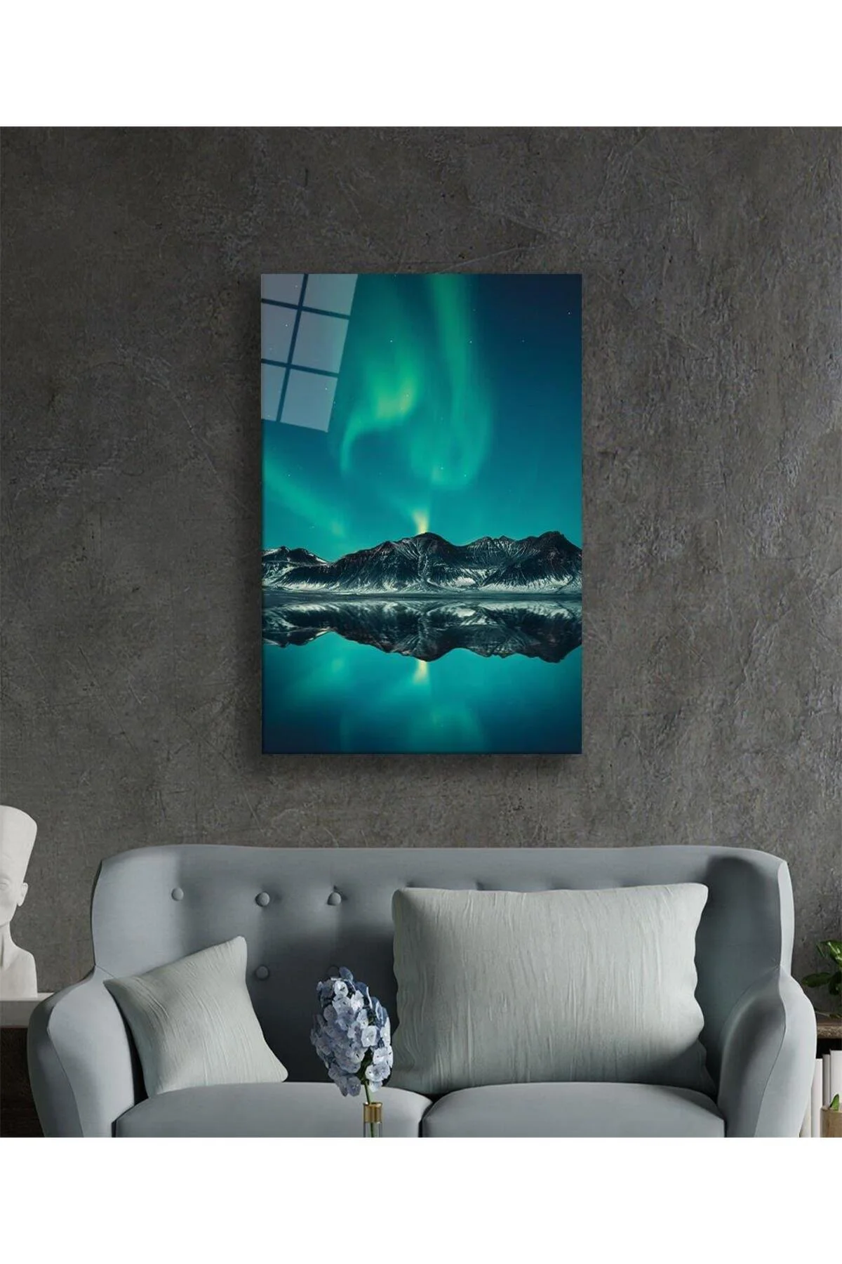 Dağ Yansıma Manzara Cam Tablo 4mm Dayanıklı Temperli Cam Mountain Reflection Landscape Glass Table - BYCAGRİ Görsel 6