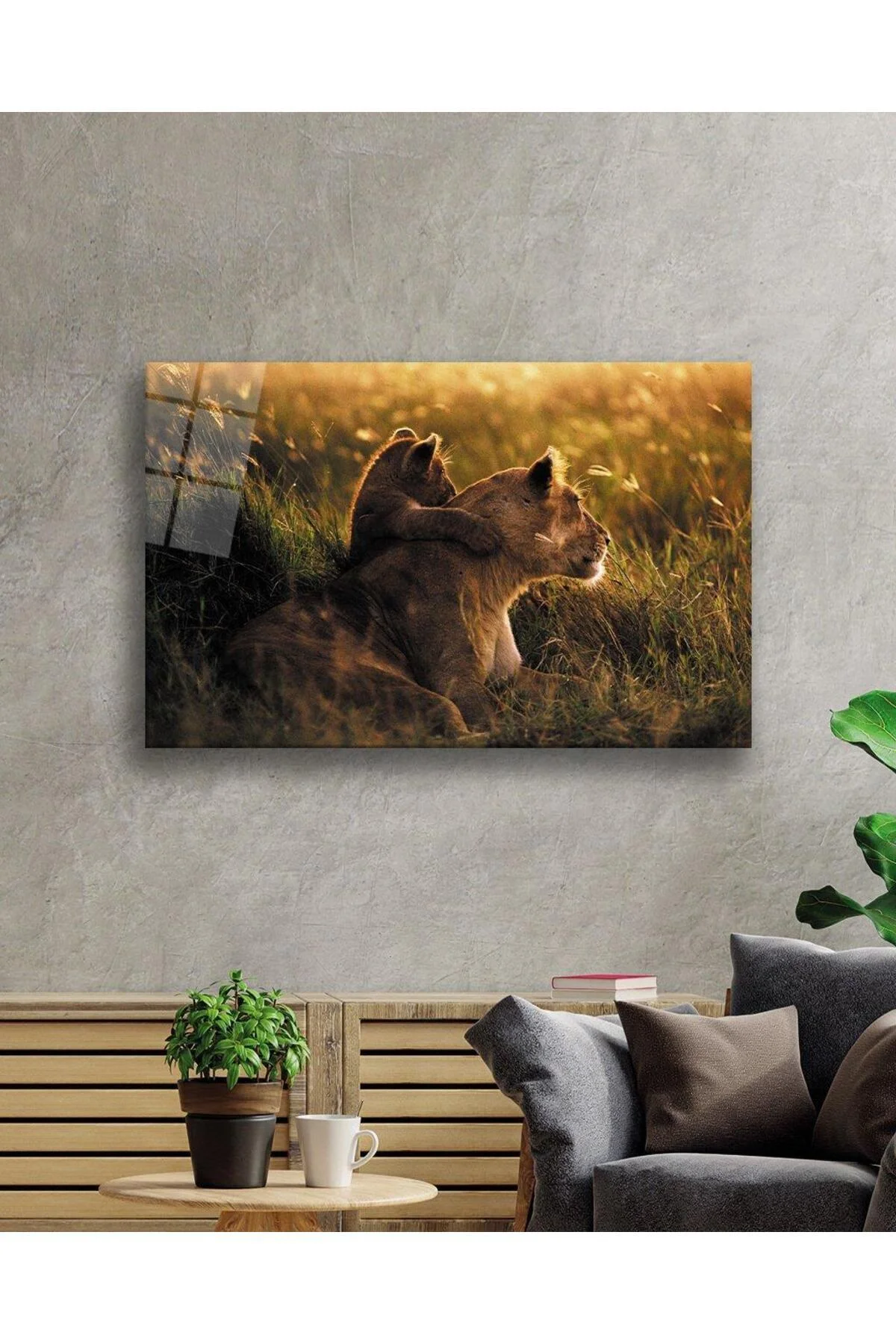 Aslan Cam Tablo 4mm Dayanıklı Temperli Cam - BYCAGRİ Görsel 2