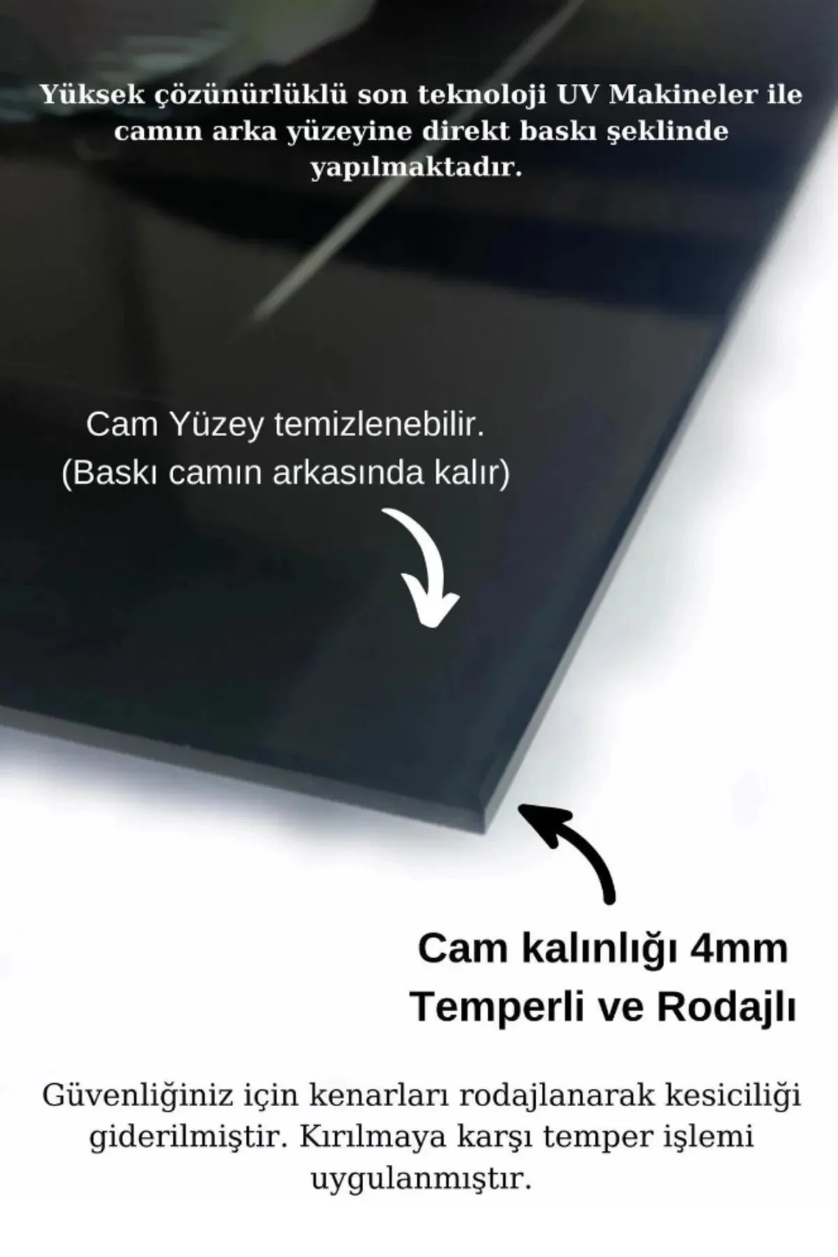 Rengarenk İslami Motif Cam Tablo, Temperli ve Rodajlı Dayanıklı Kırılmaz Cam - Beta Moda Hub Görsel 4